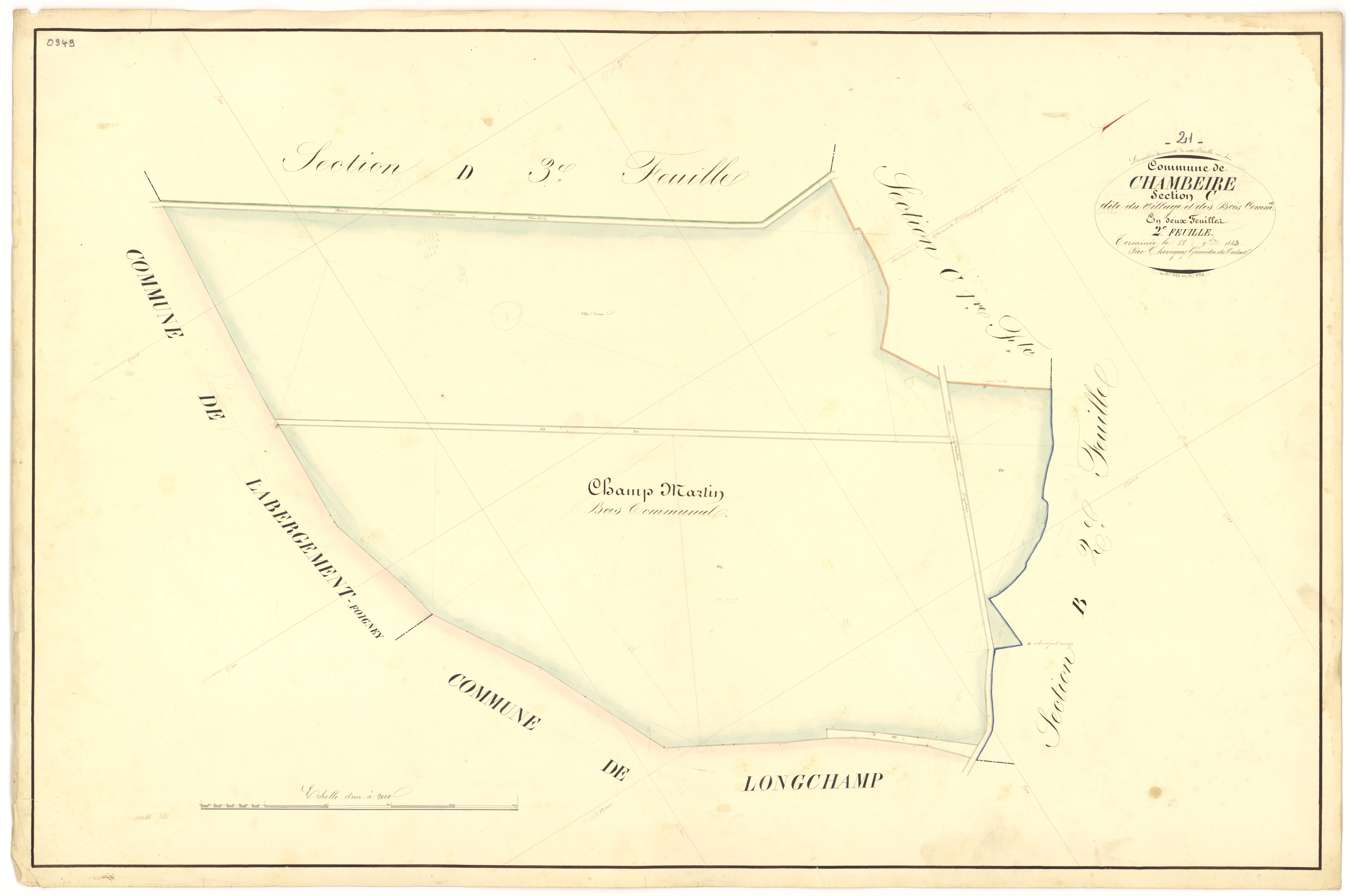 Chambeire - Section C2 - 3 P PLAN 136/13