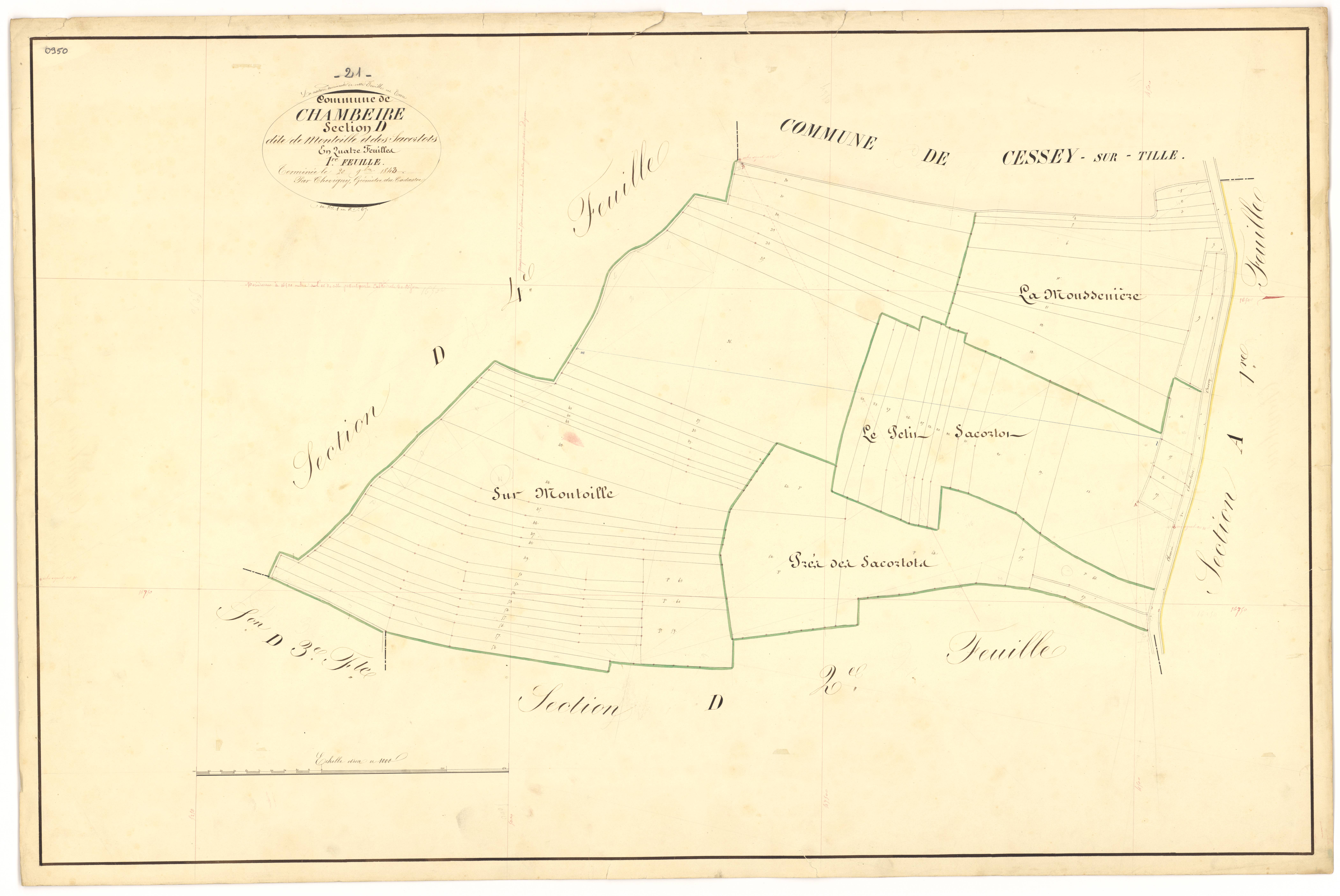 Chambeire - Section D1 - 3 P PLAN 136/14
