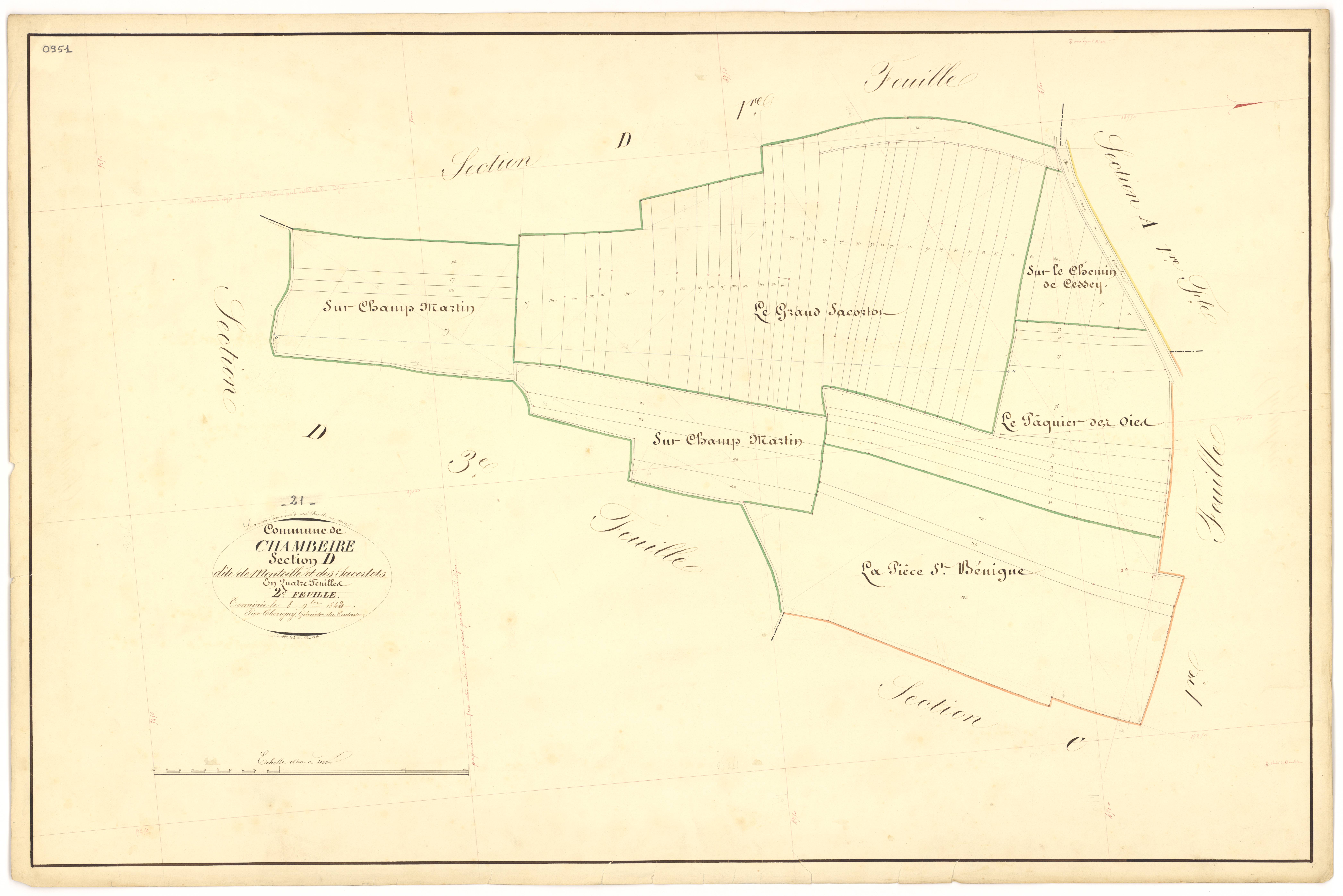 Chambeire - Section D2 - 3 P PLAN 136/15