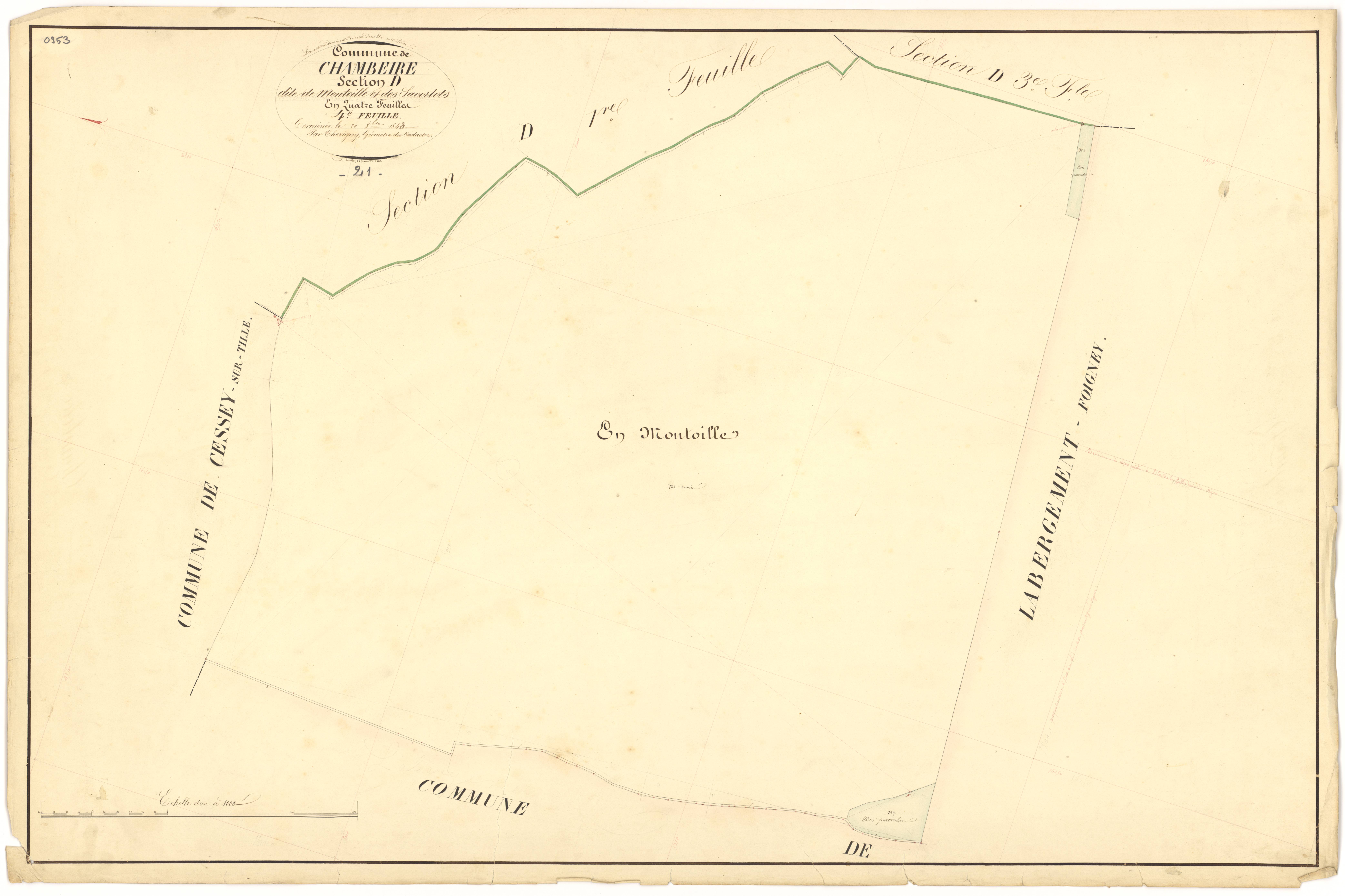 Chambeire - Section D4 - 3 P PLAN 136/17