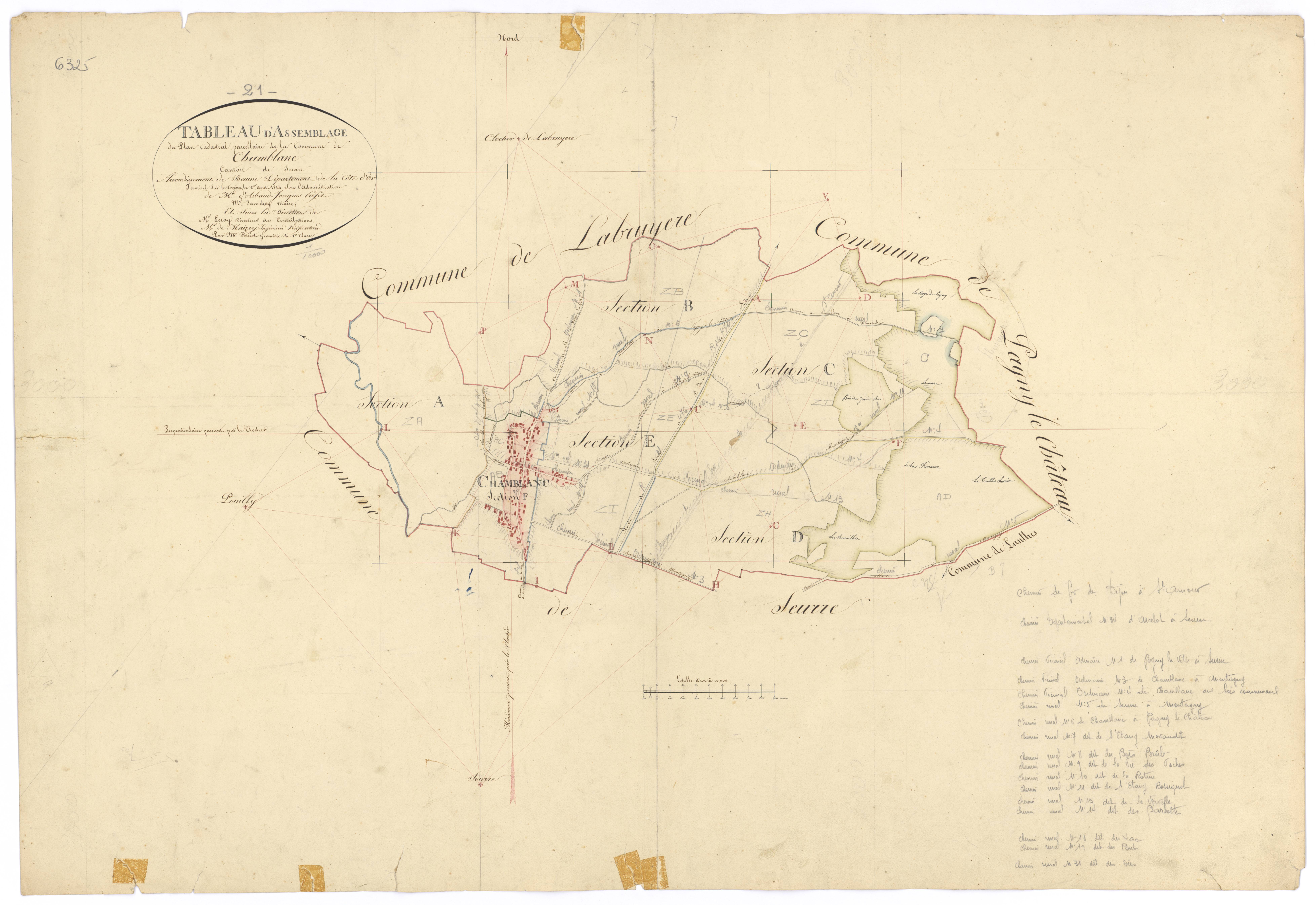 Chamblanc - Tableau d'assemblage - 3 P PLAN 137/1