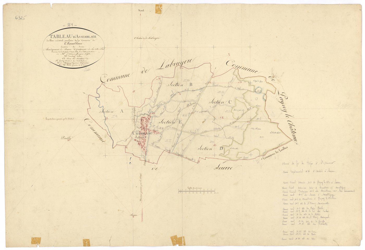 Chamblanc - Tableau d'assemblage - 3 P PLAN 137/1