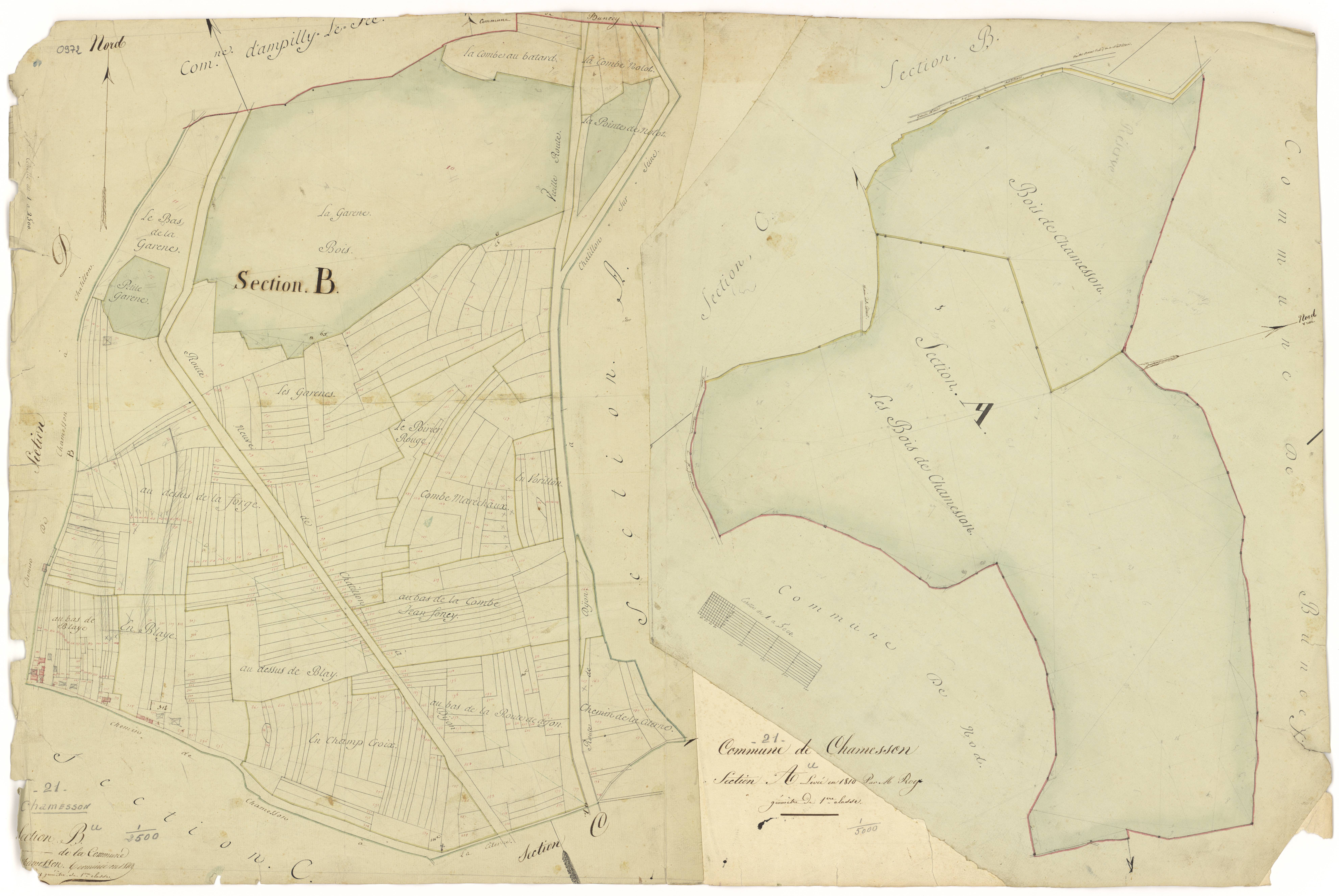 Chamesson - Sections A et B - 3 P PLAN 140/2