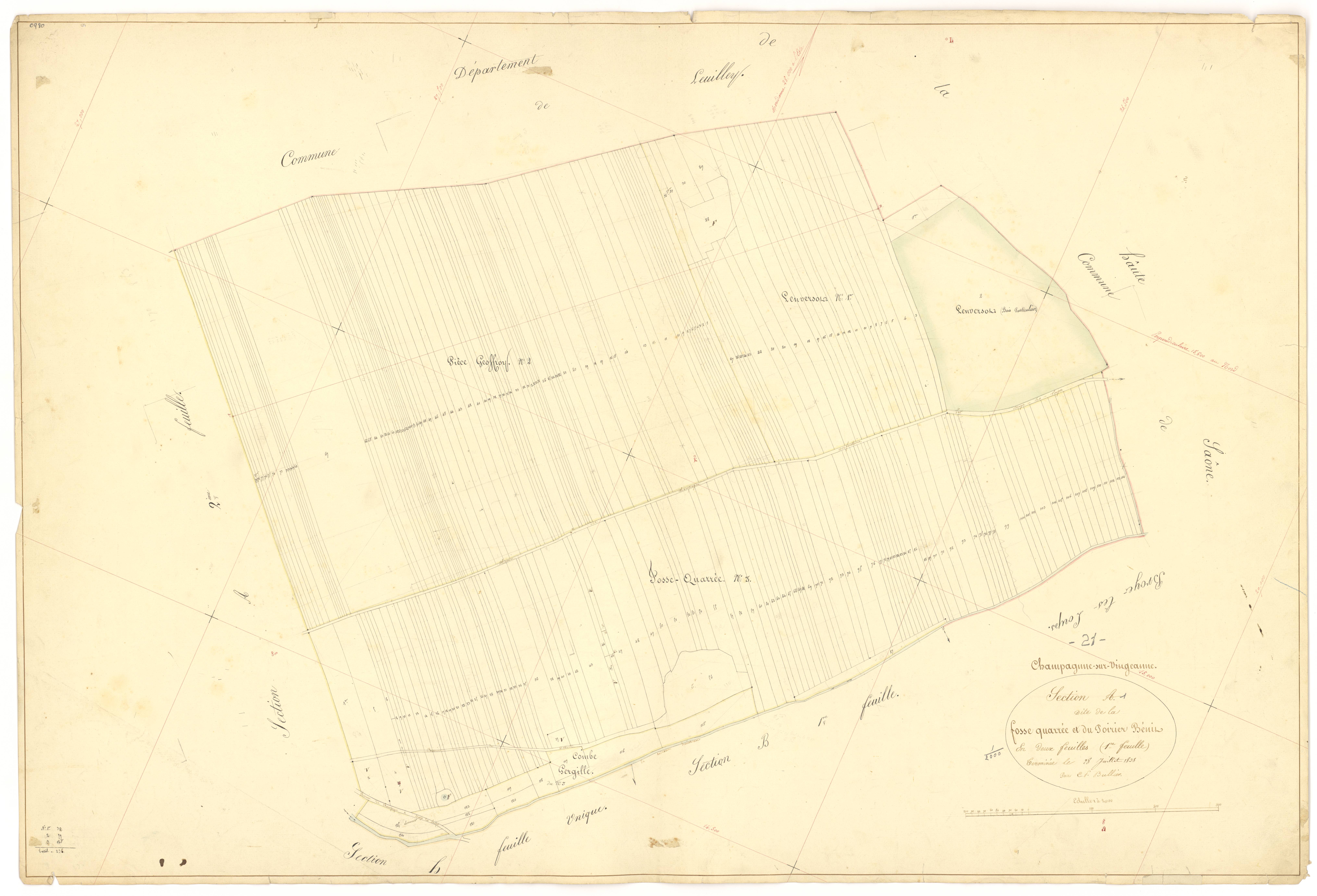 Champagne-sur-Vingeanne - Section A1 - 3 P PLAN 141/3