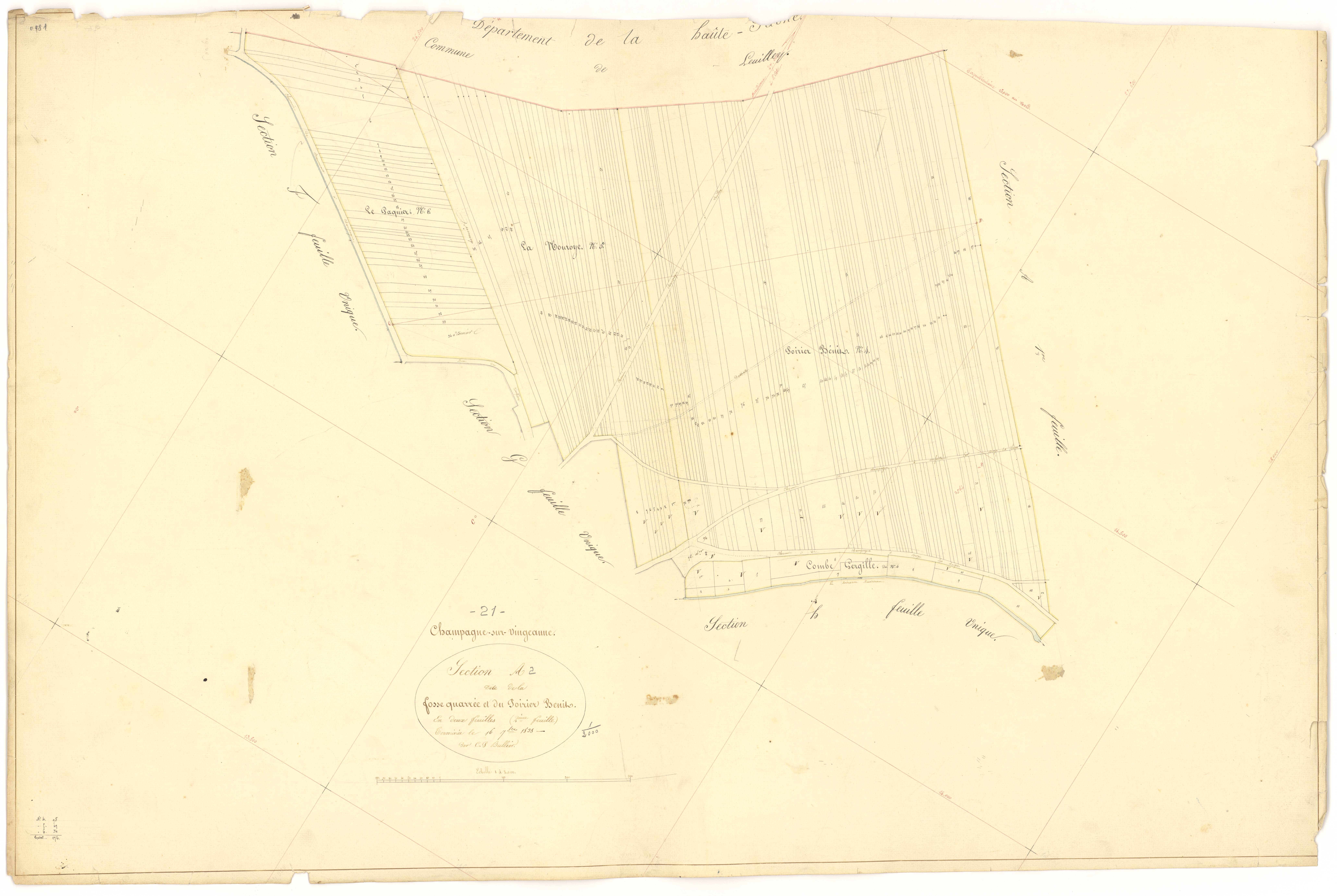 Champagne-sur-Vingeanne - Section A2 - 3 P PLAN 141/4