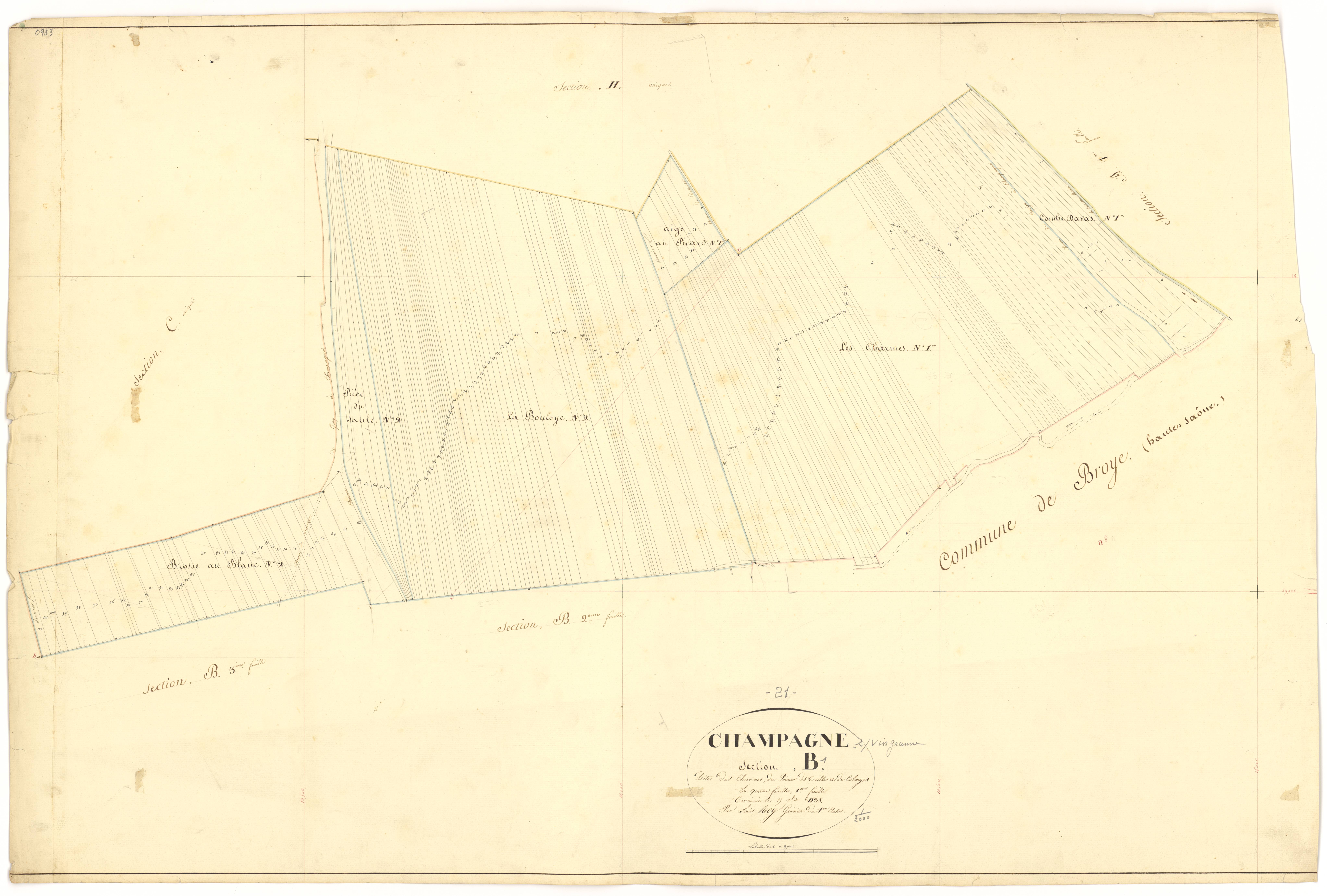 Champagne-sur-Vingeanne - Section B1 - 3 P PLAN 141/6