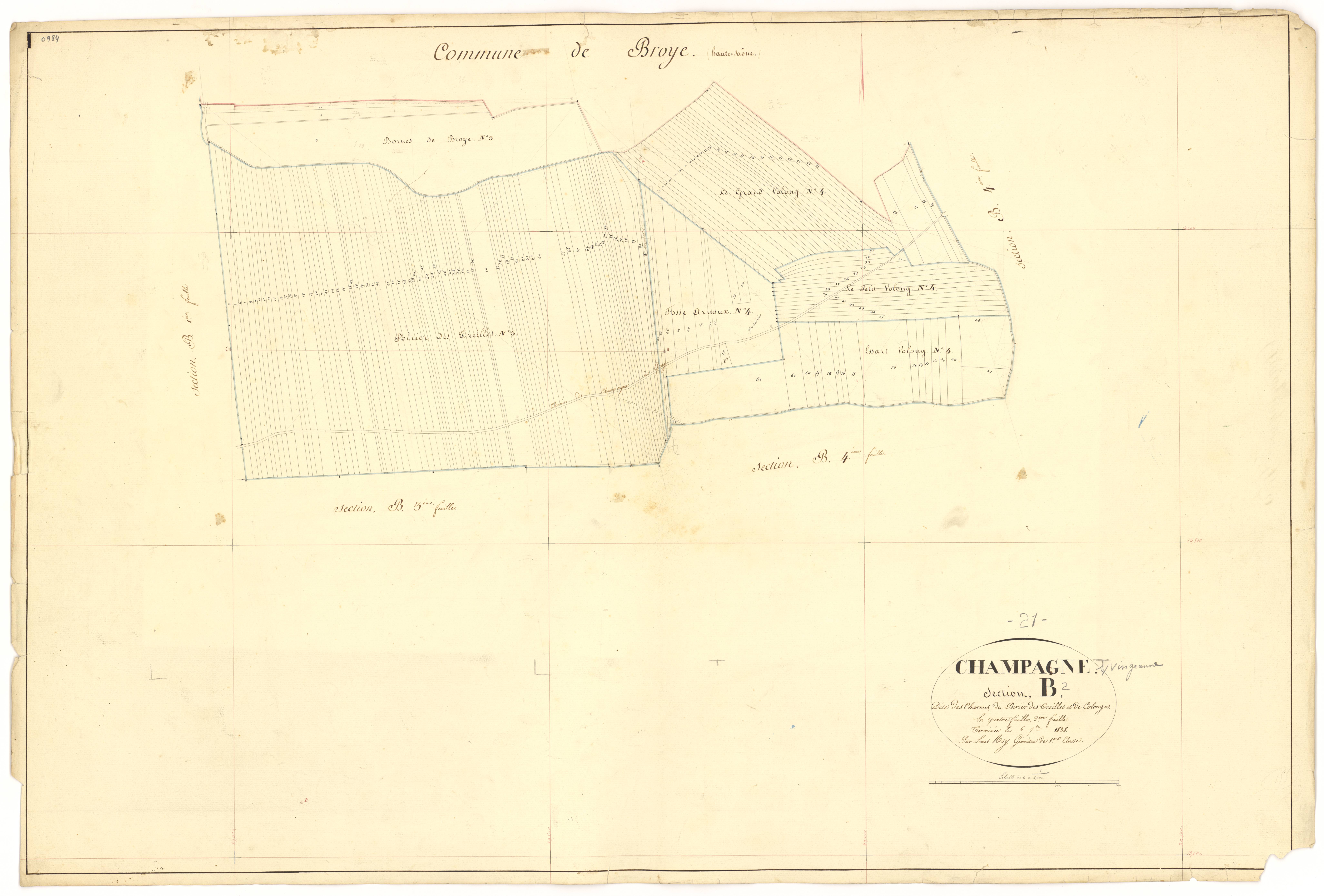 Champagne-sur-Vingeanne - Section B2 - 3 P PLAN 141/7