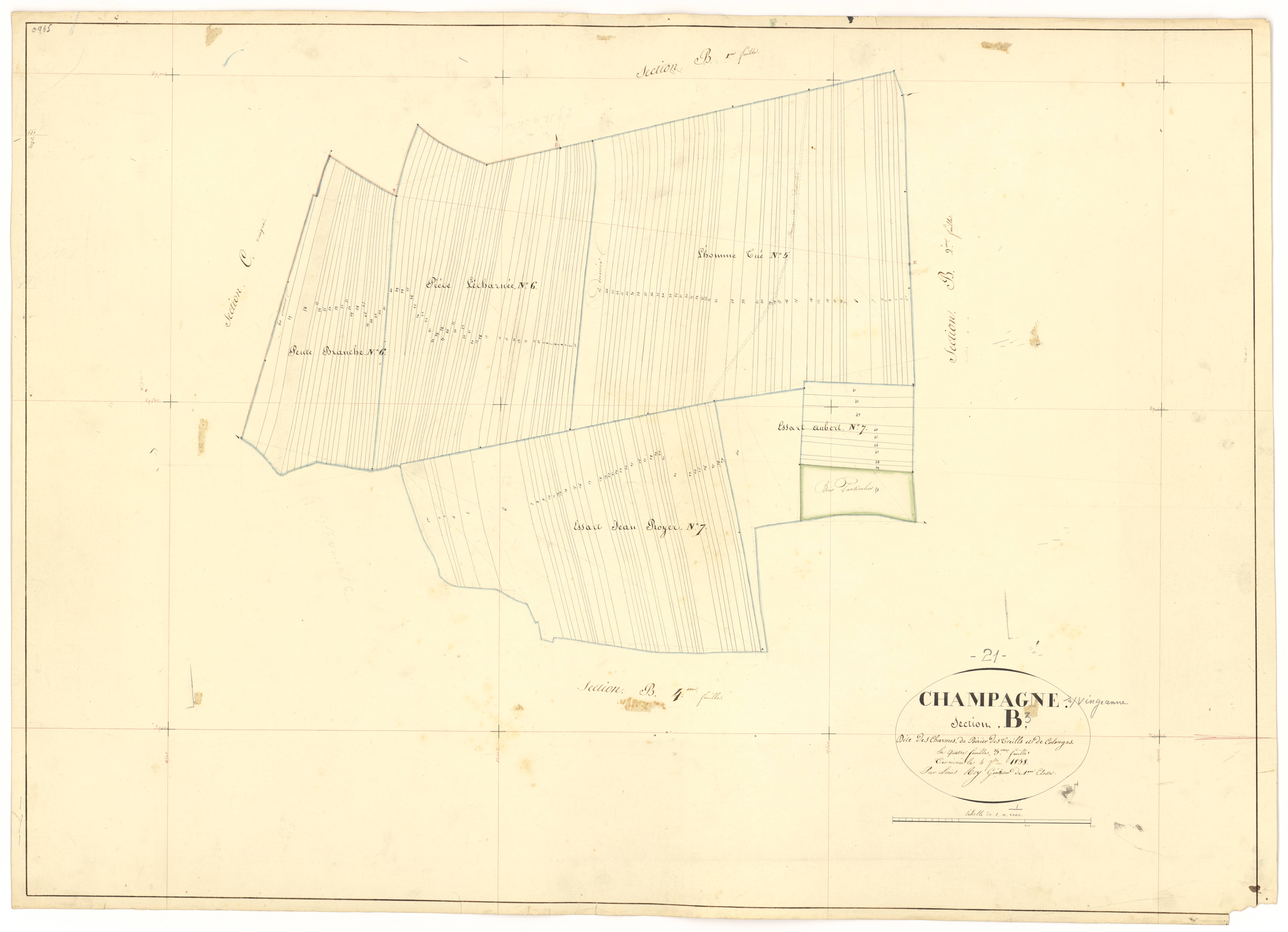 Champagne-sur-Vingeanne - Section B3 - 3 P PLAN 141/8