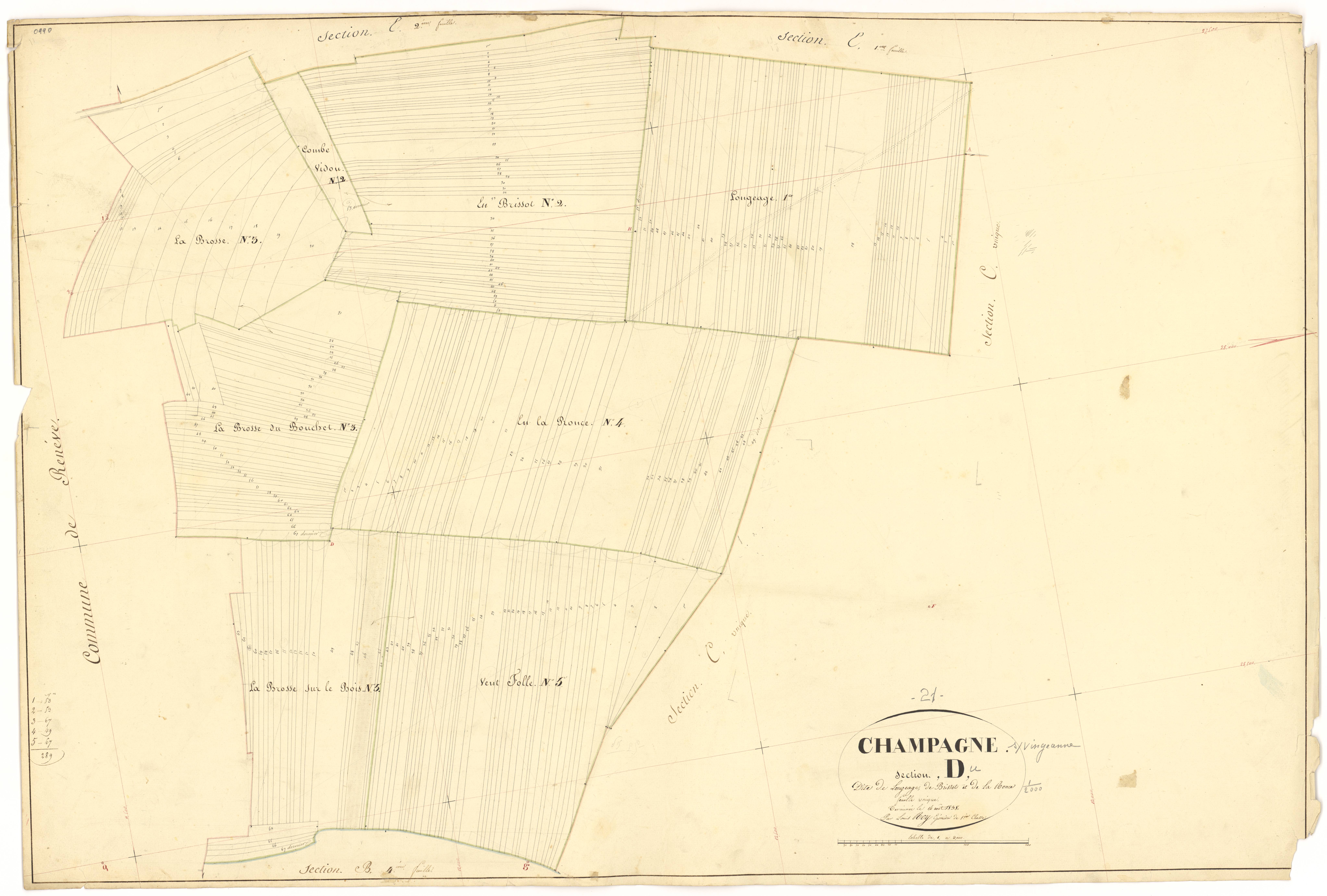 Champagne-sur-Vingeanne - Section D - 3 P PLAN 141/13