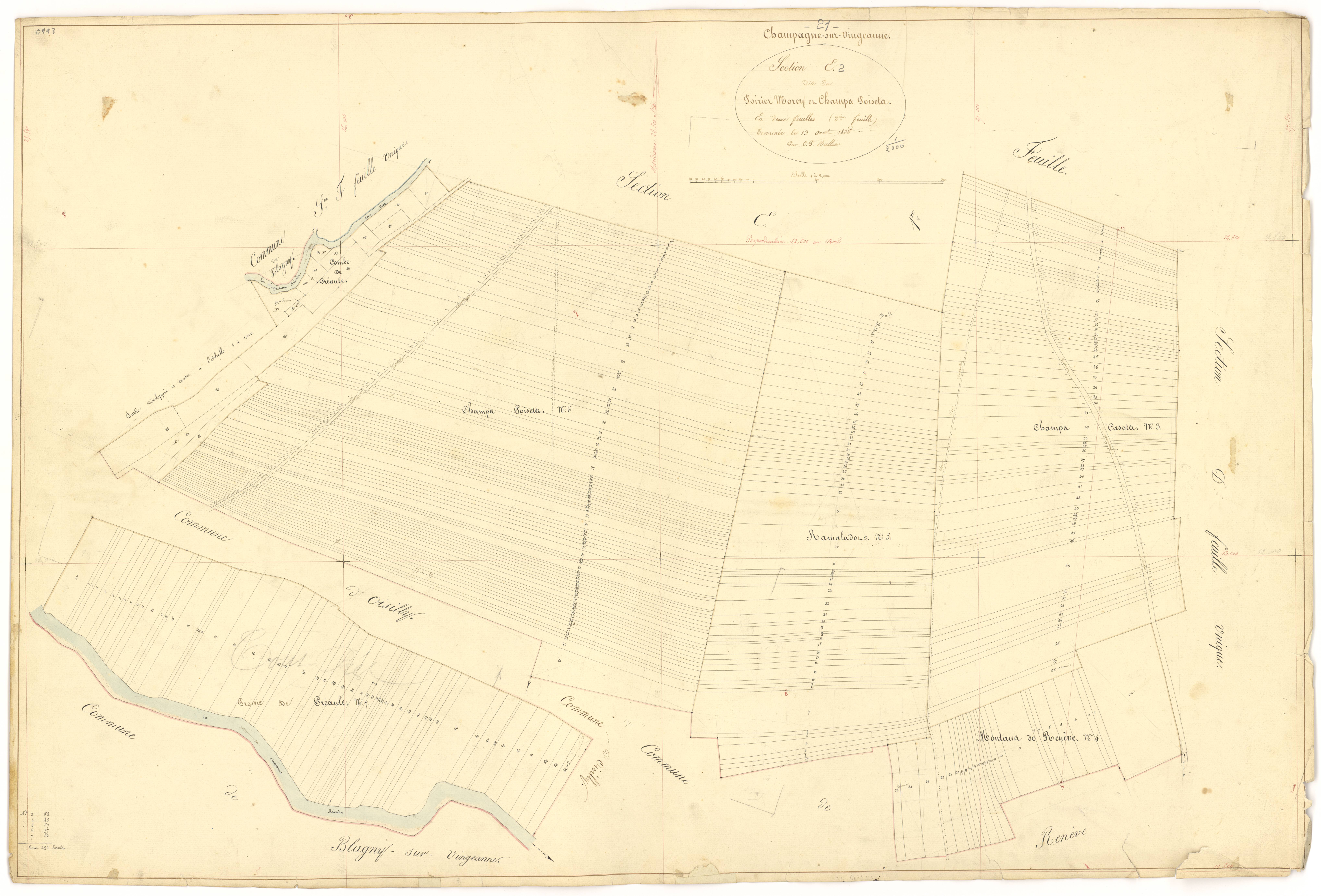 Champagne-sur-Vingeanne - Section E2 - 3 P PLAN 141/16