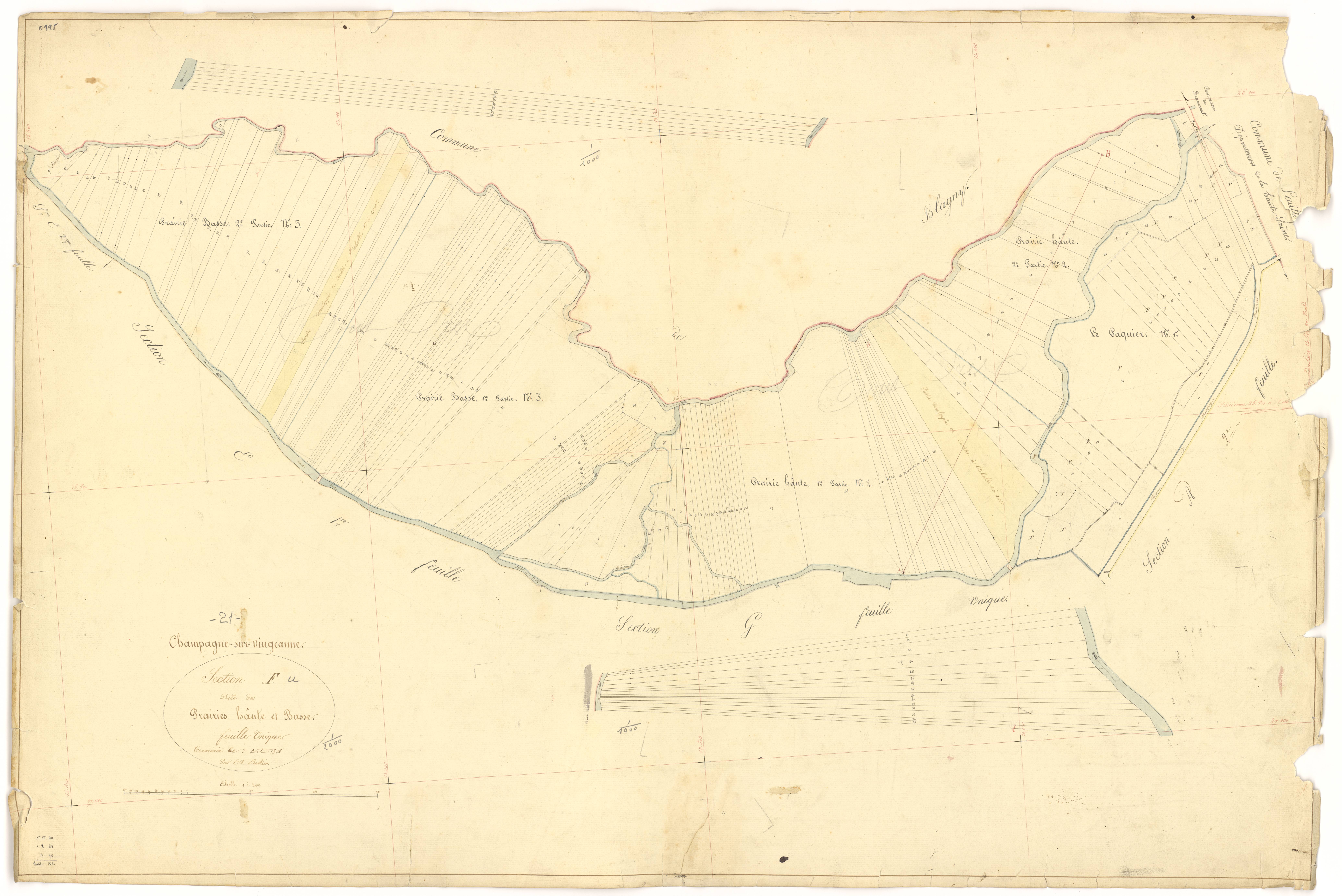Champagne-sur-Vingeanne - Section F - 3 P PLAN 141/18