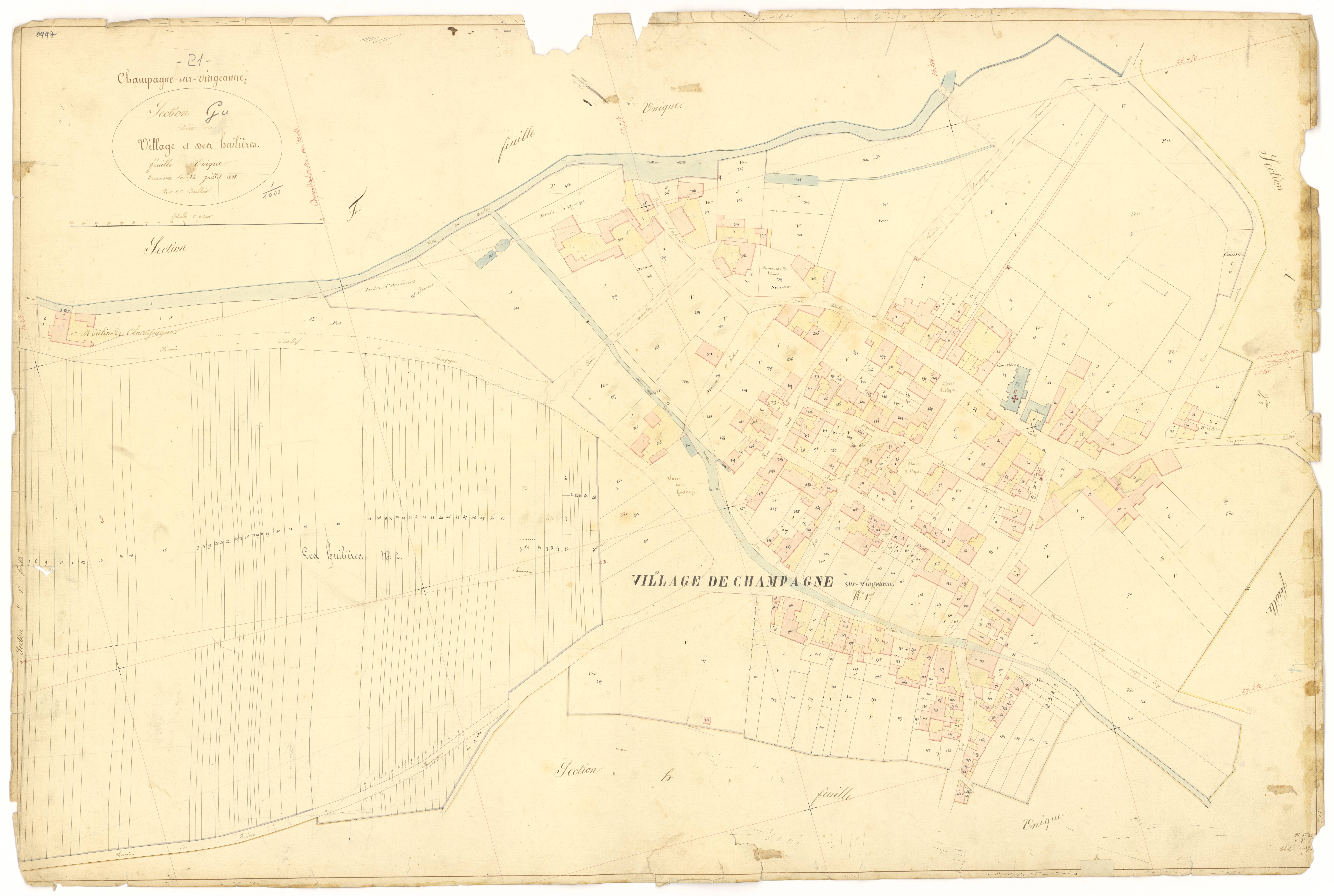 Champagne-sur-Vingeanne - Section G - 3 P PLAN 141/20