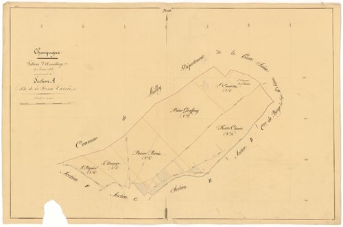 Champagne-sur-Vingeanne - Section A (tableau d'assemblage) - 3 P PLAN 141/2