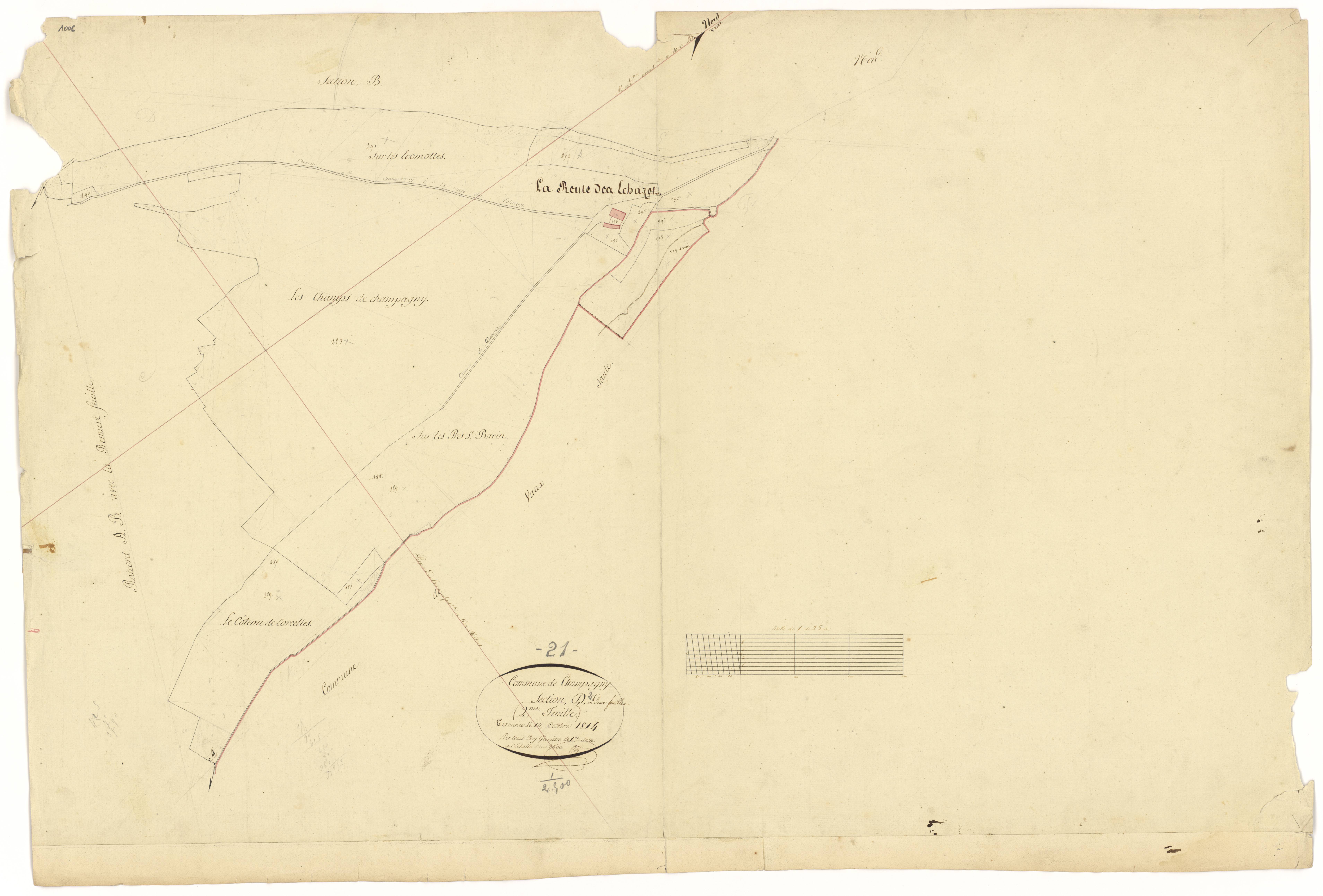 Champagny - Section D2 - 3 P PLAN 142/7