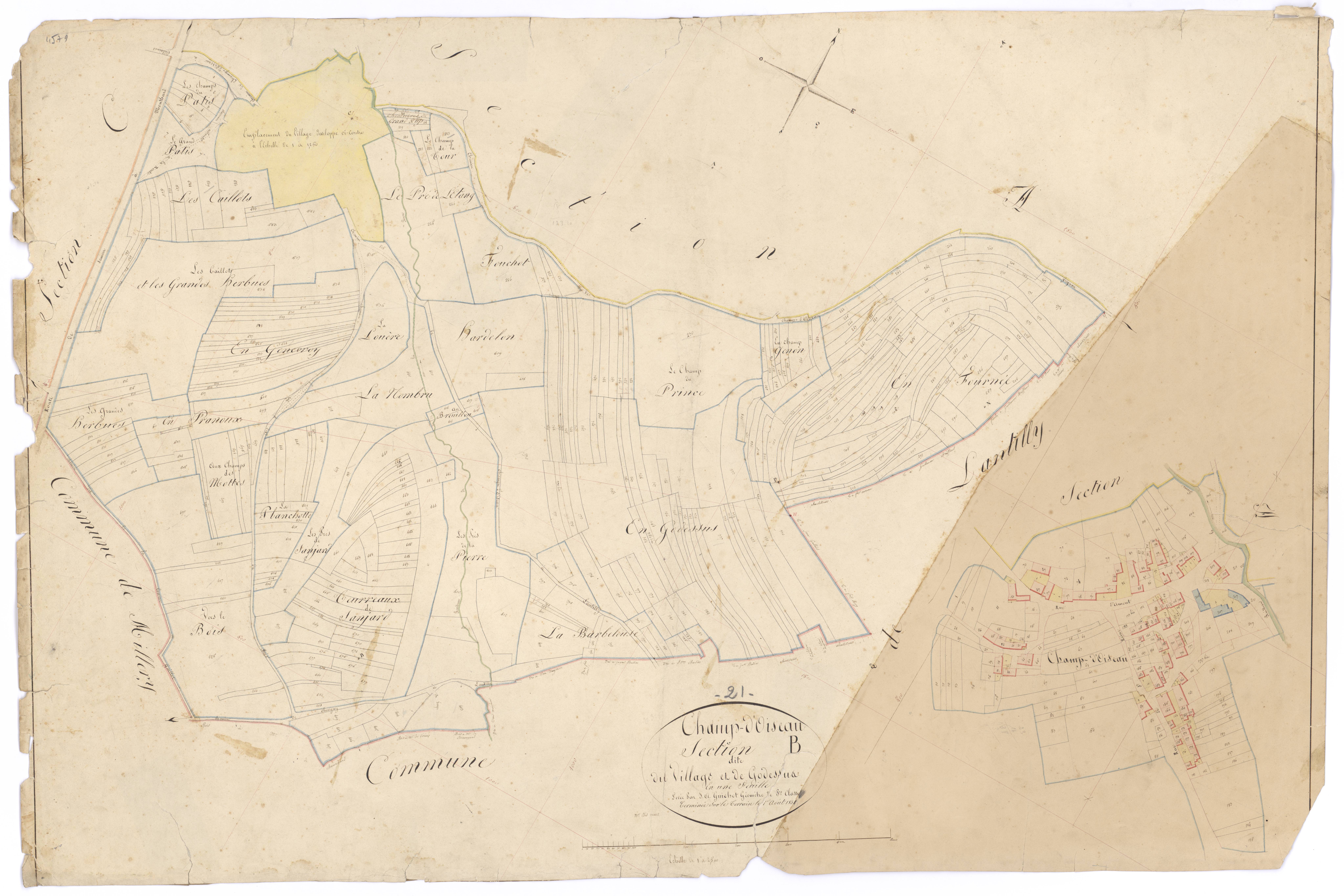 Champ-d'Oiseau - Section B - 3 P PLAN 143/3