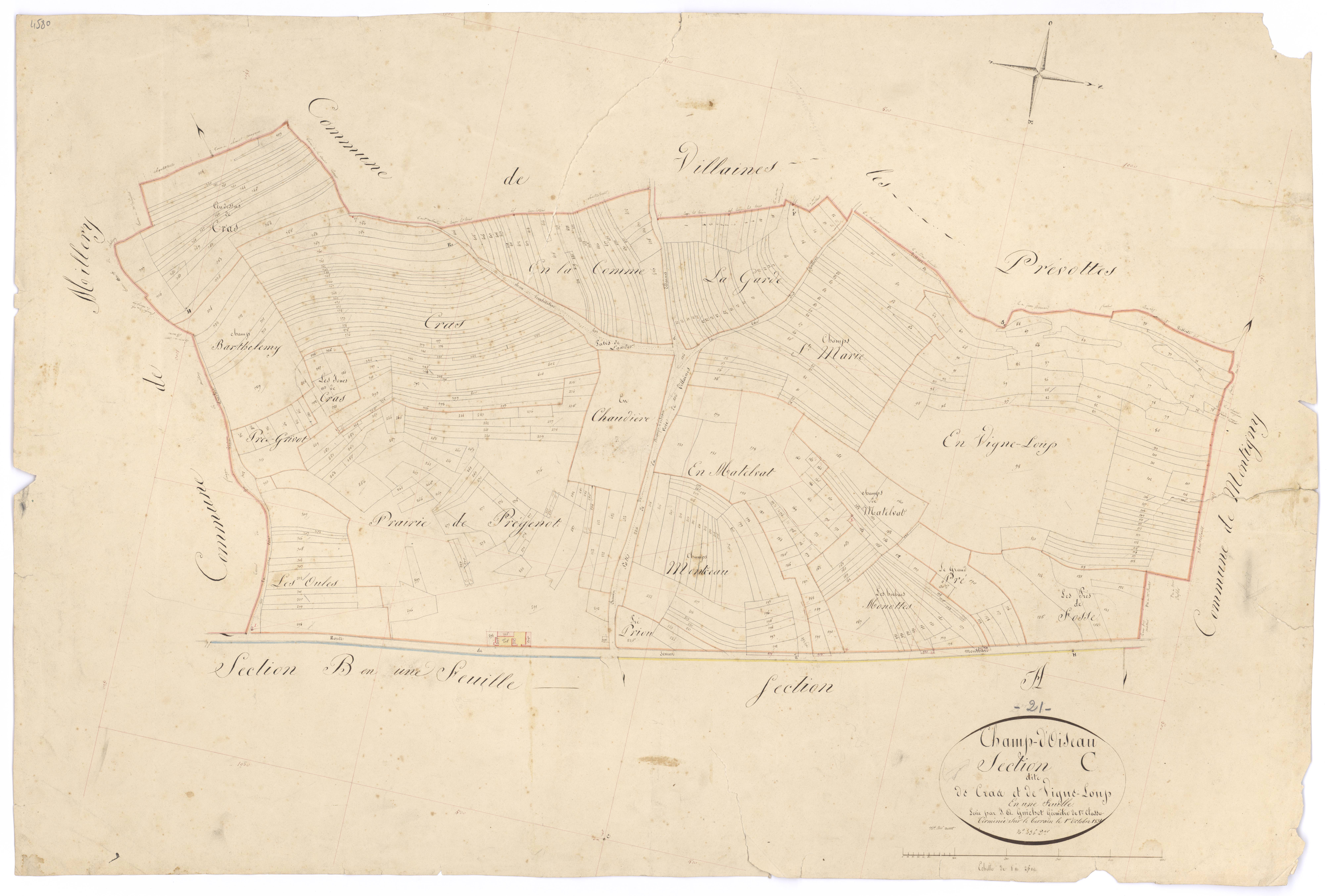 Champ-d'Oiseau - Section C - 3 P PLAN 143/4