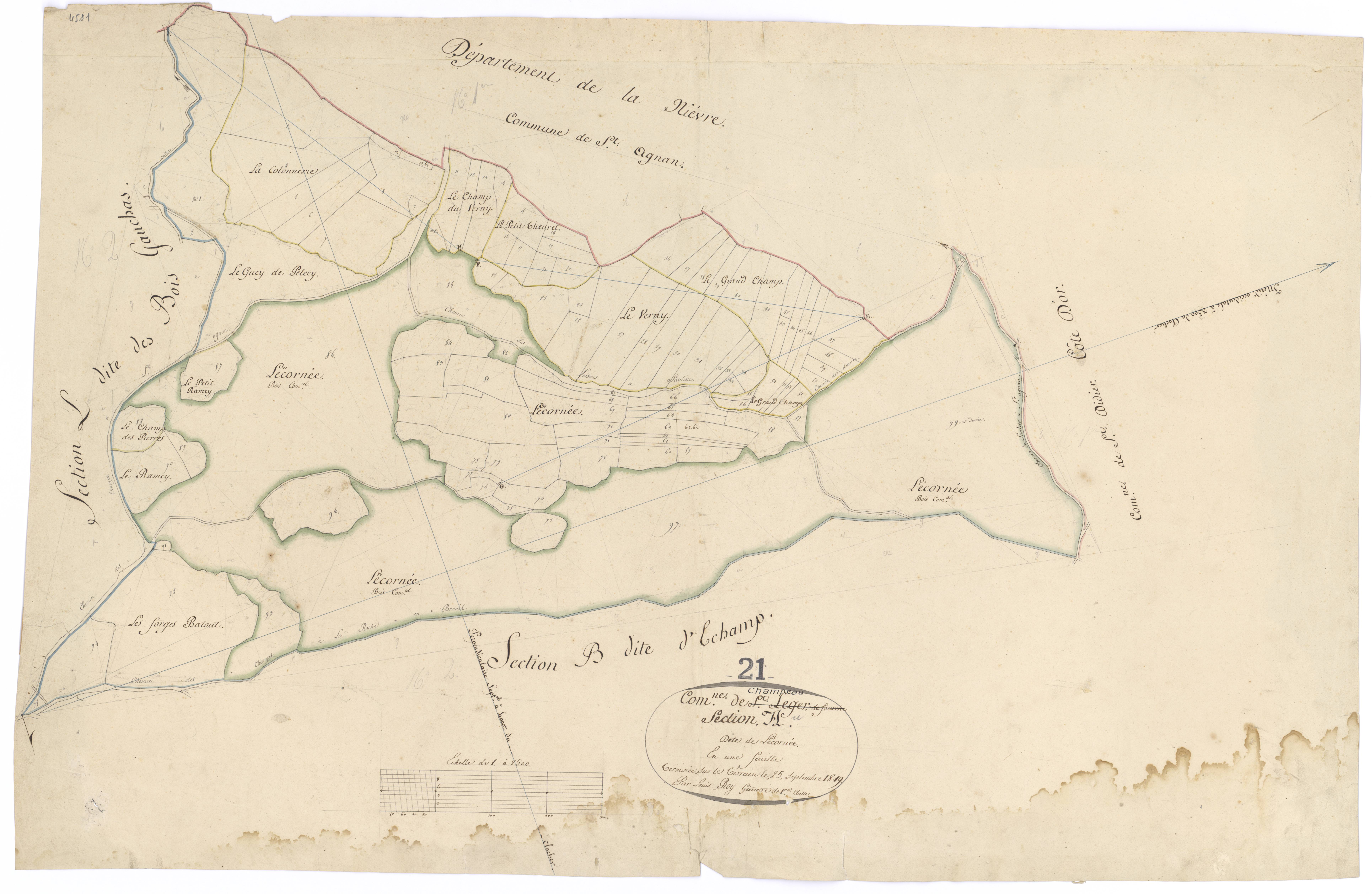 Champeau - Section A - 3 P PLAN 145/1
