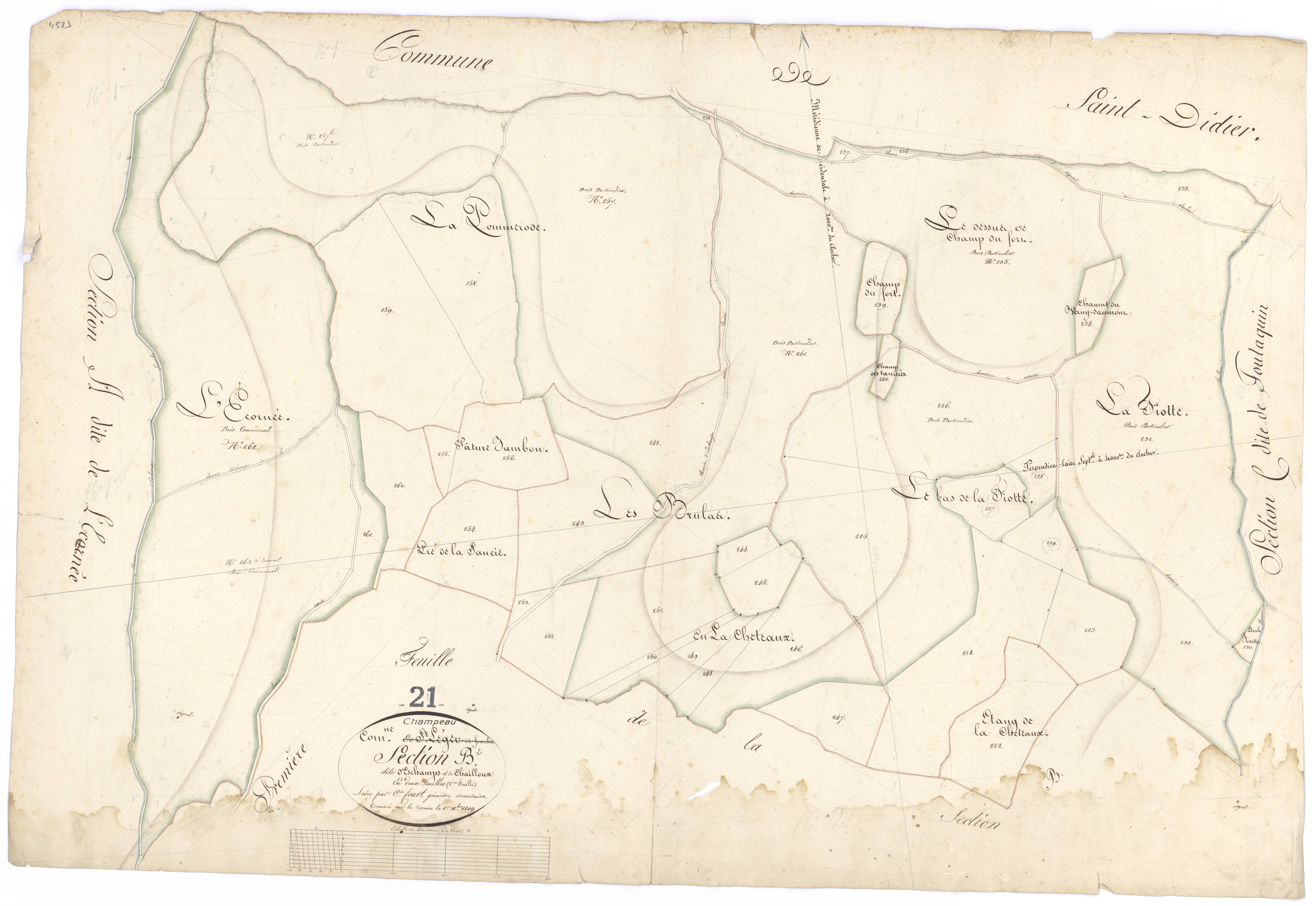 Champeau - Section B2 - 3 P PLAN 145/3