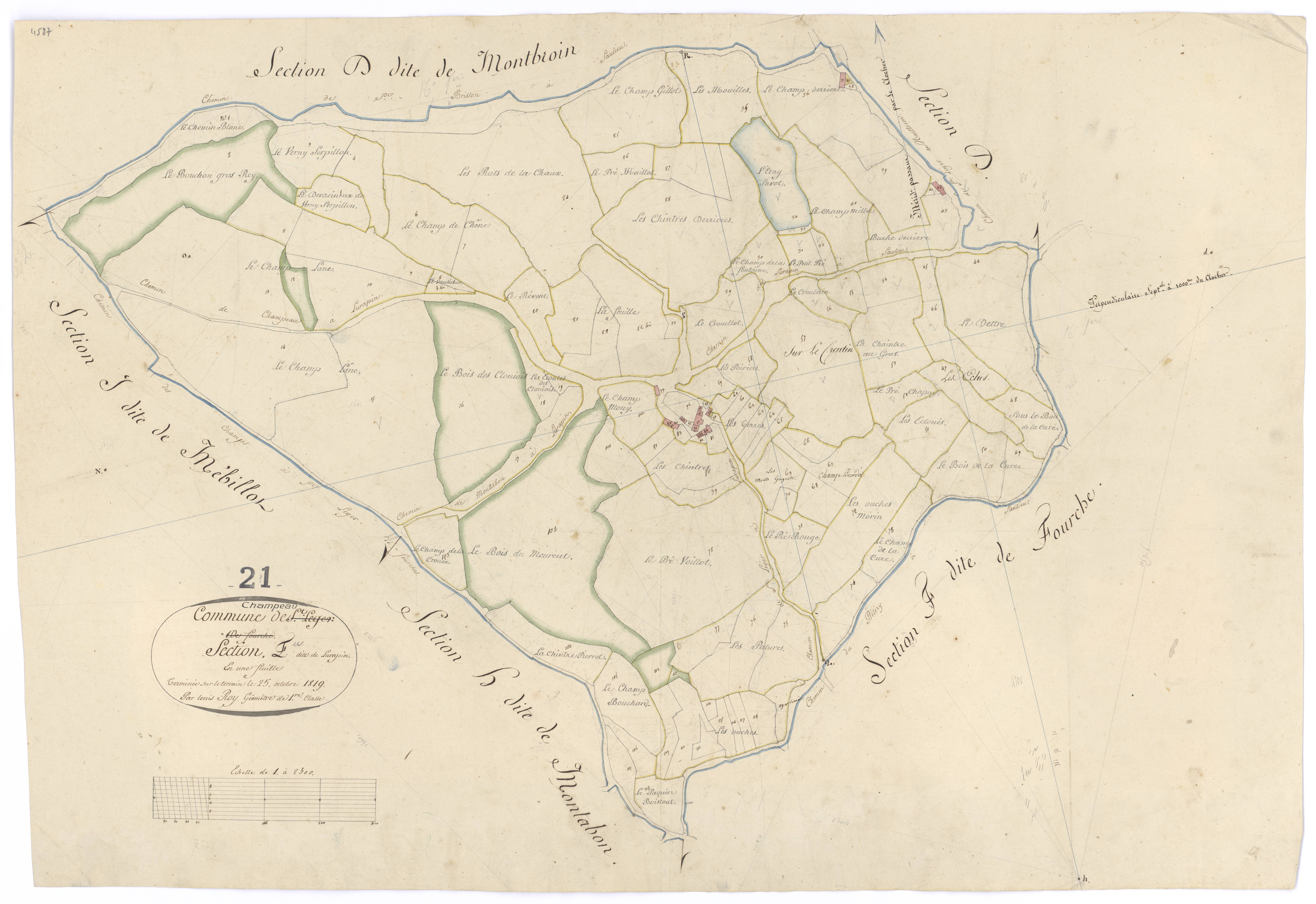 Champeau - Section E - 3 P PLAN 145/7