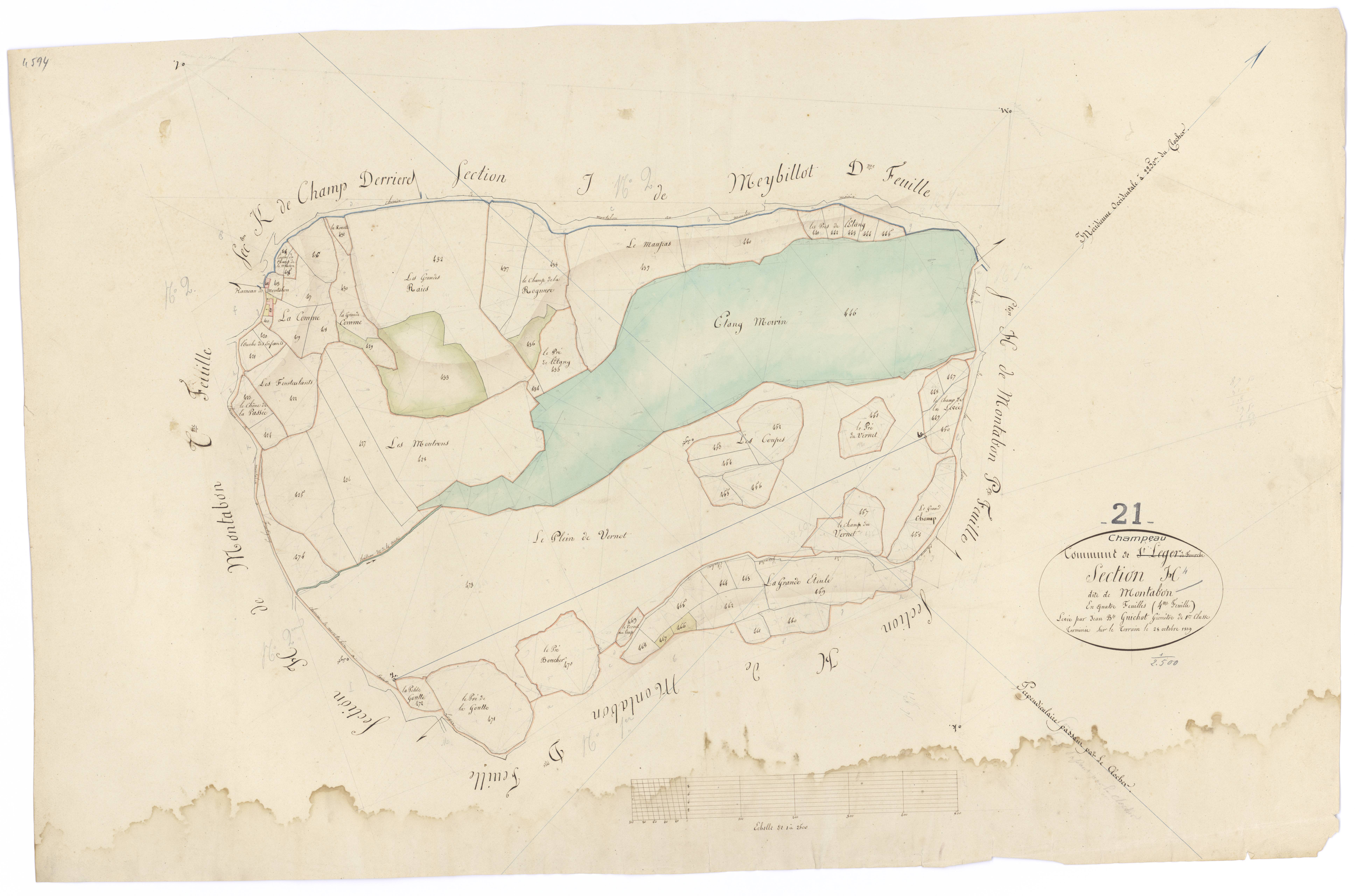 Champeau - Section H4 - 3 P PLAN 145/14