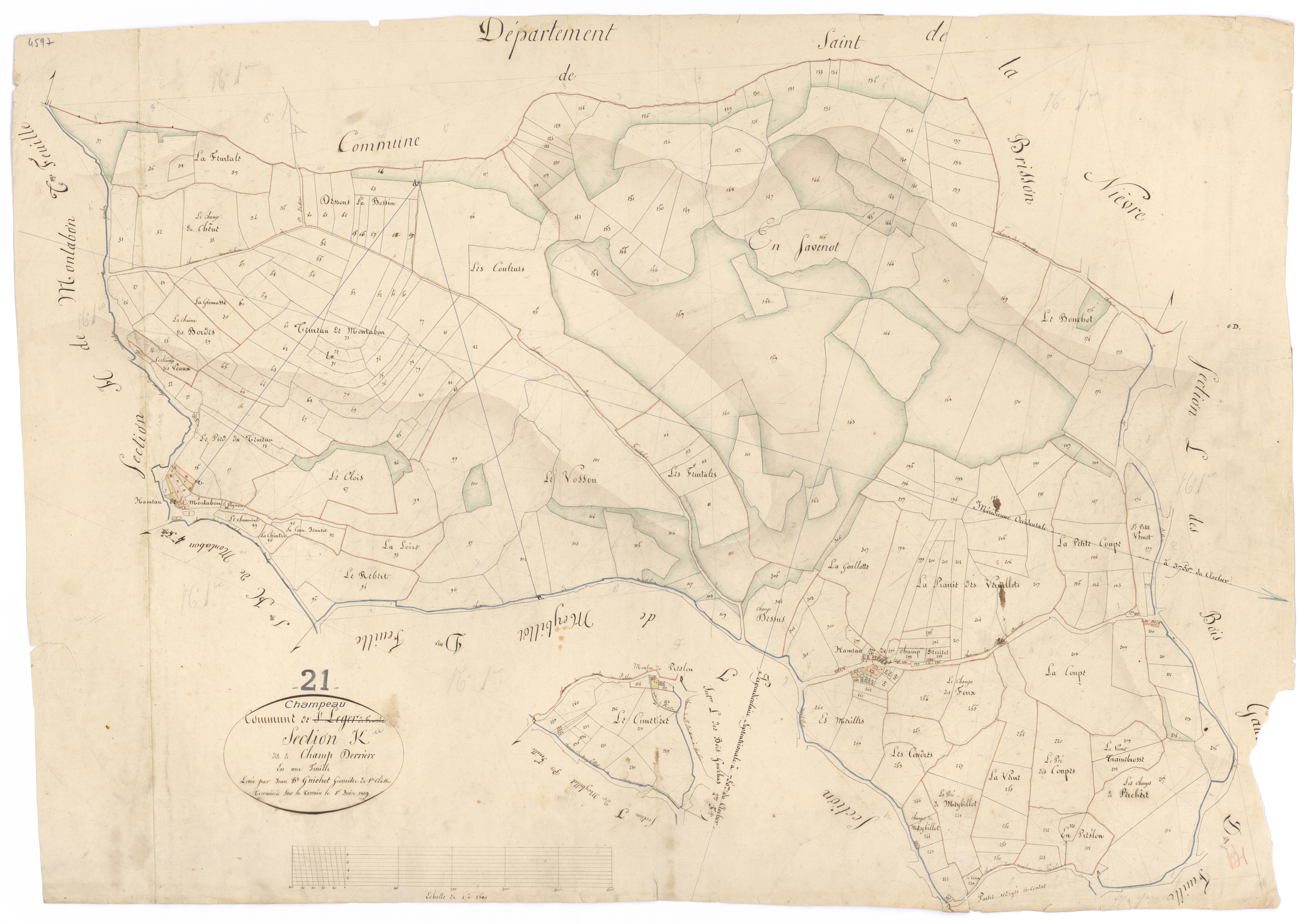 Champeau - Section K - 3 P PLAN 145/17