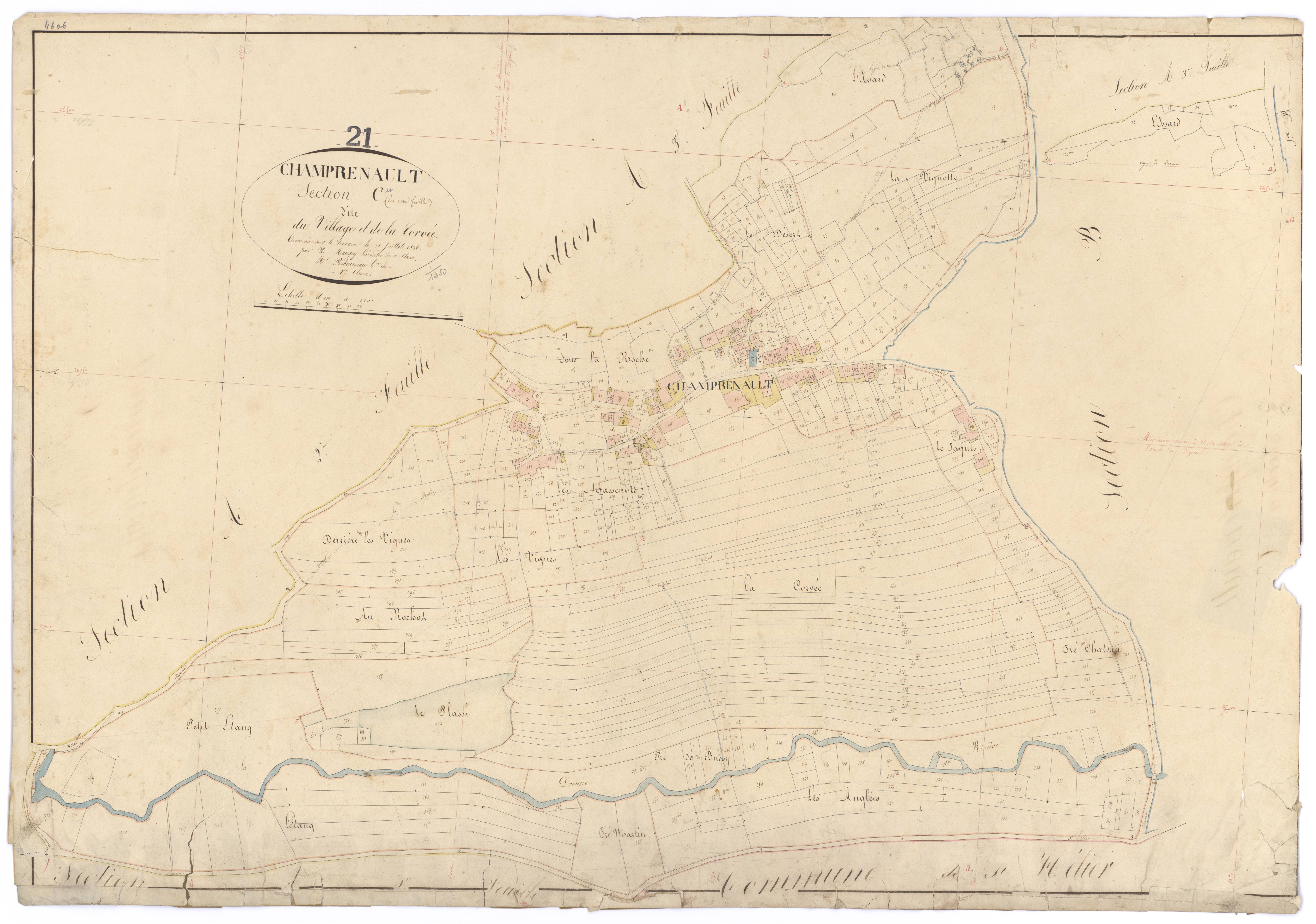 Champrenault - Section C - 3 P PLAN 147/6