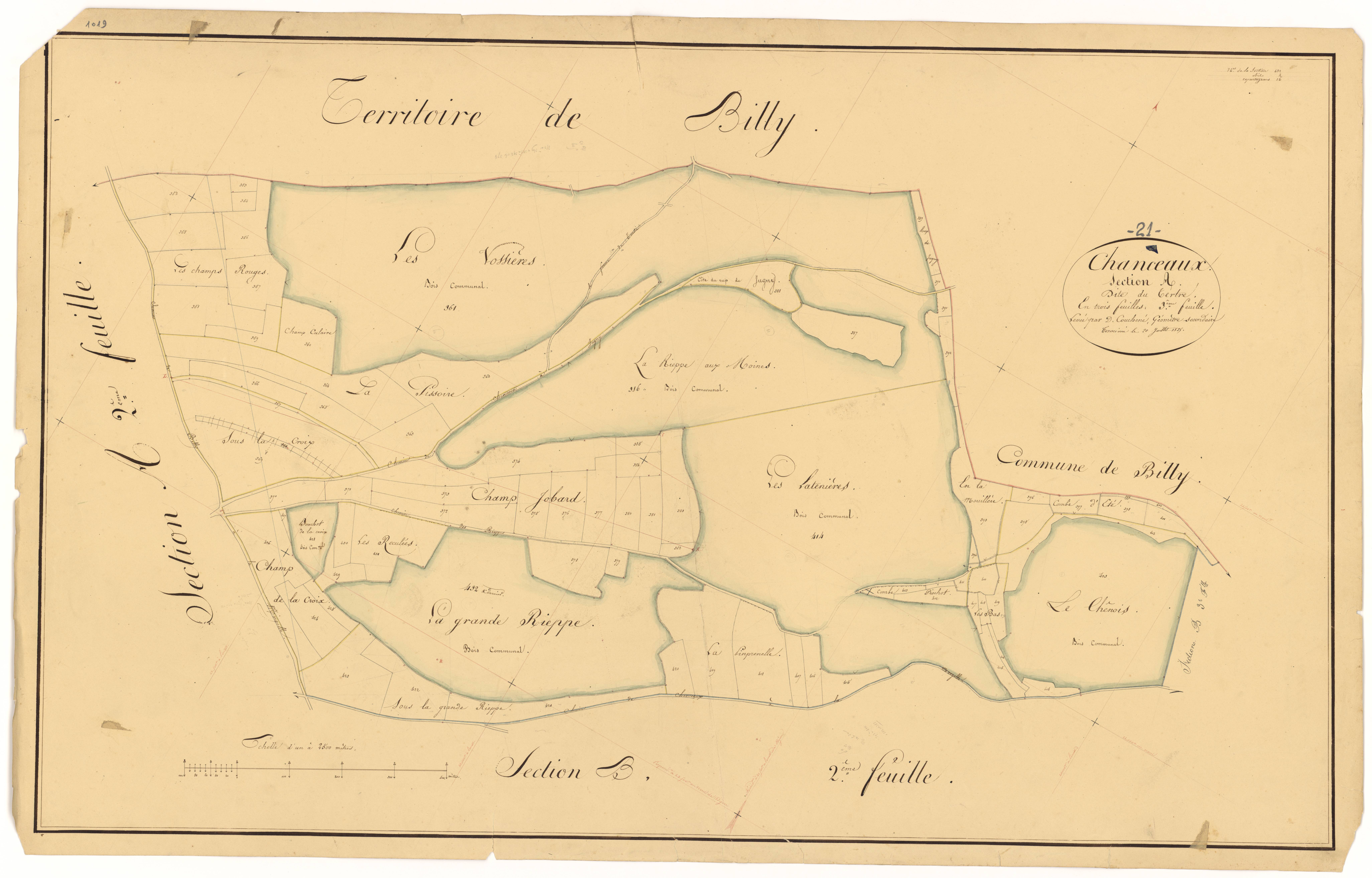 Chanceaux - Section A3 - 3 P PLAN 148/4