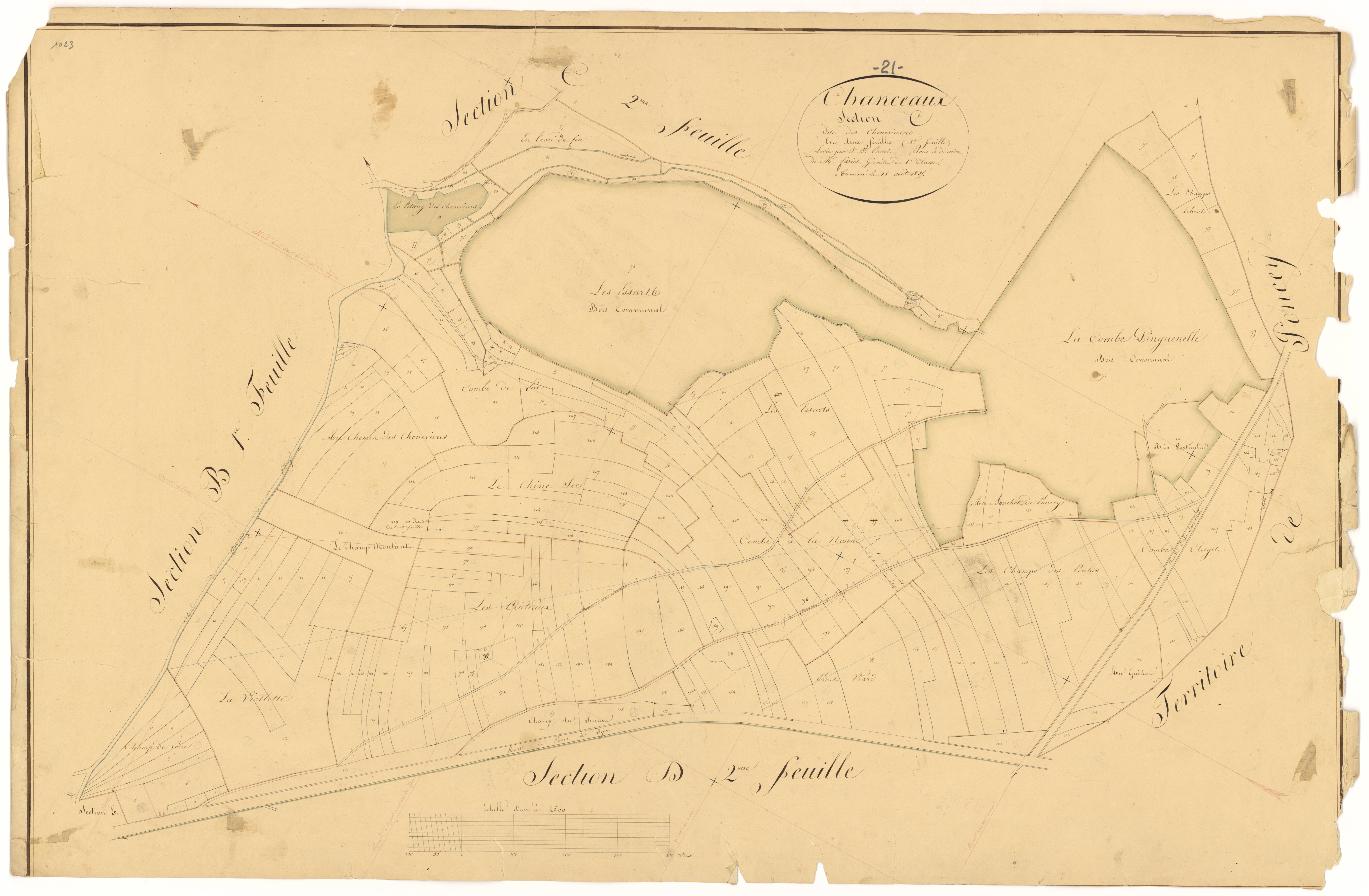Chanceaux - Section C1 - 3 P PLAN 148/8