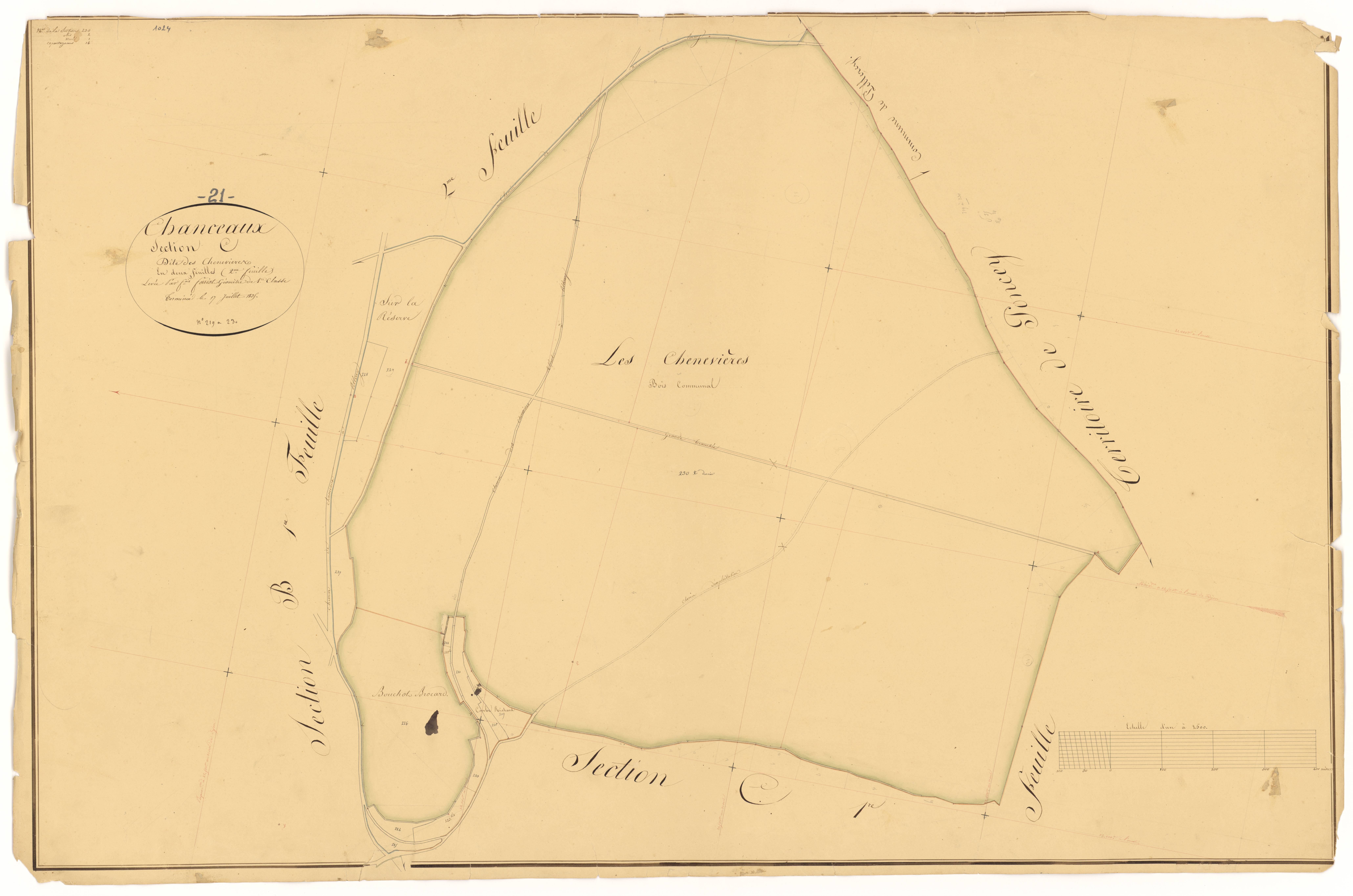 Chanceaux - Section C2 - 3 P PLAN 148/9
