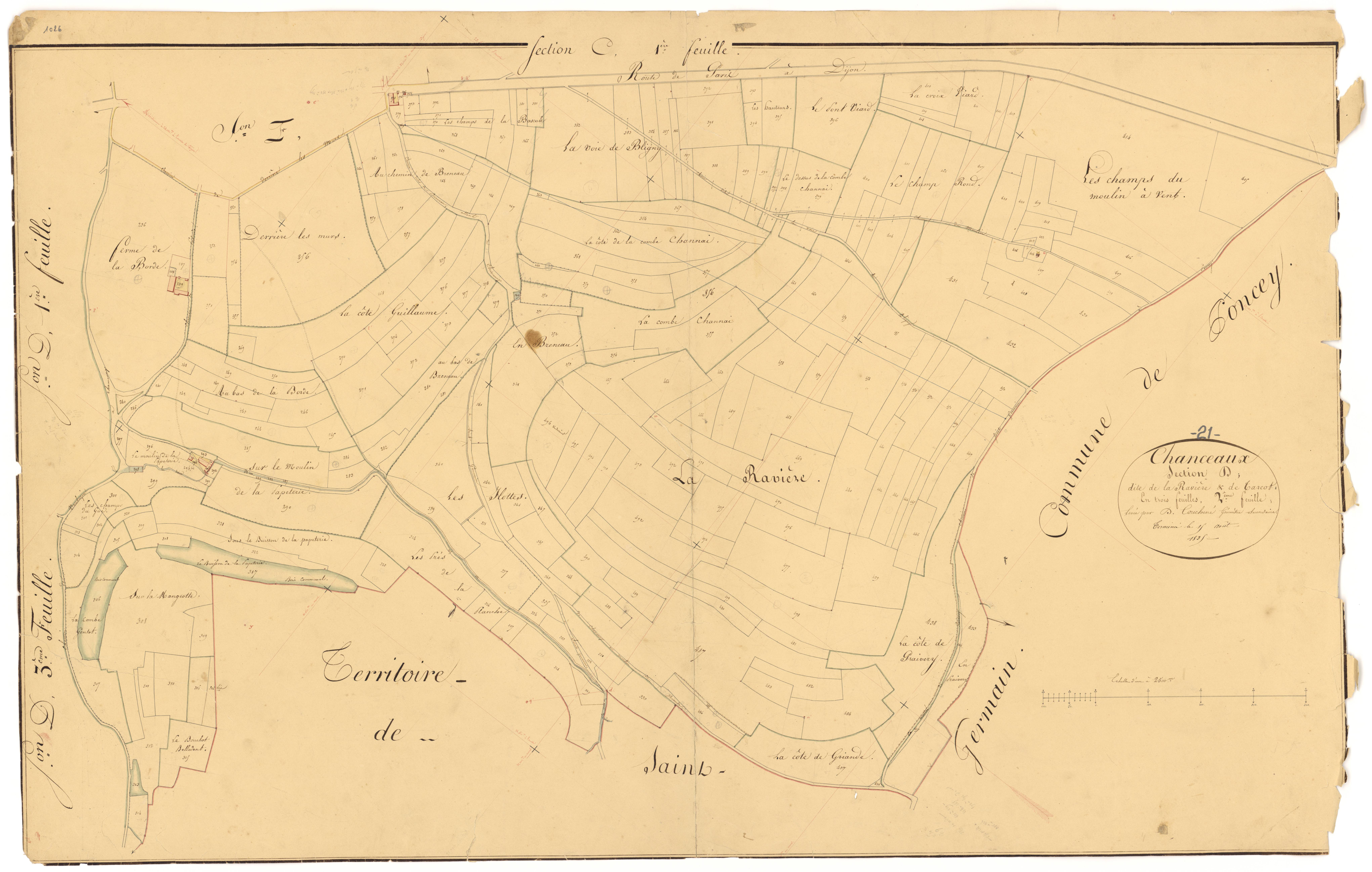Chanceaux - Section D2 - 3 P PLAN 148/11