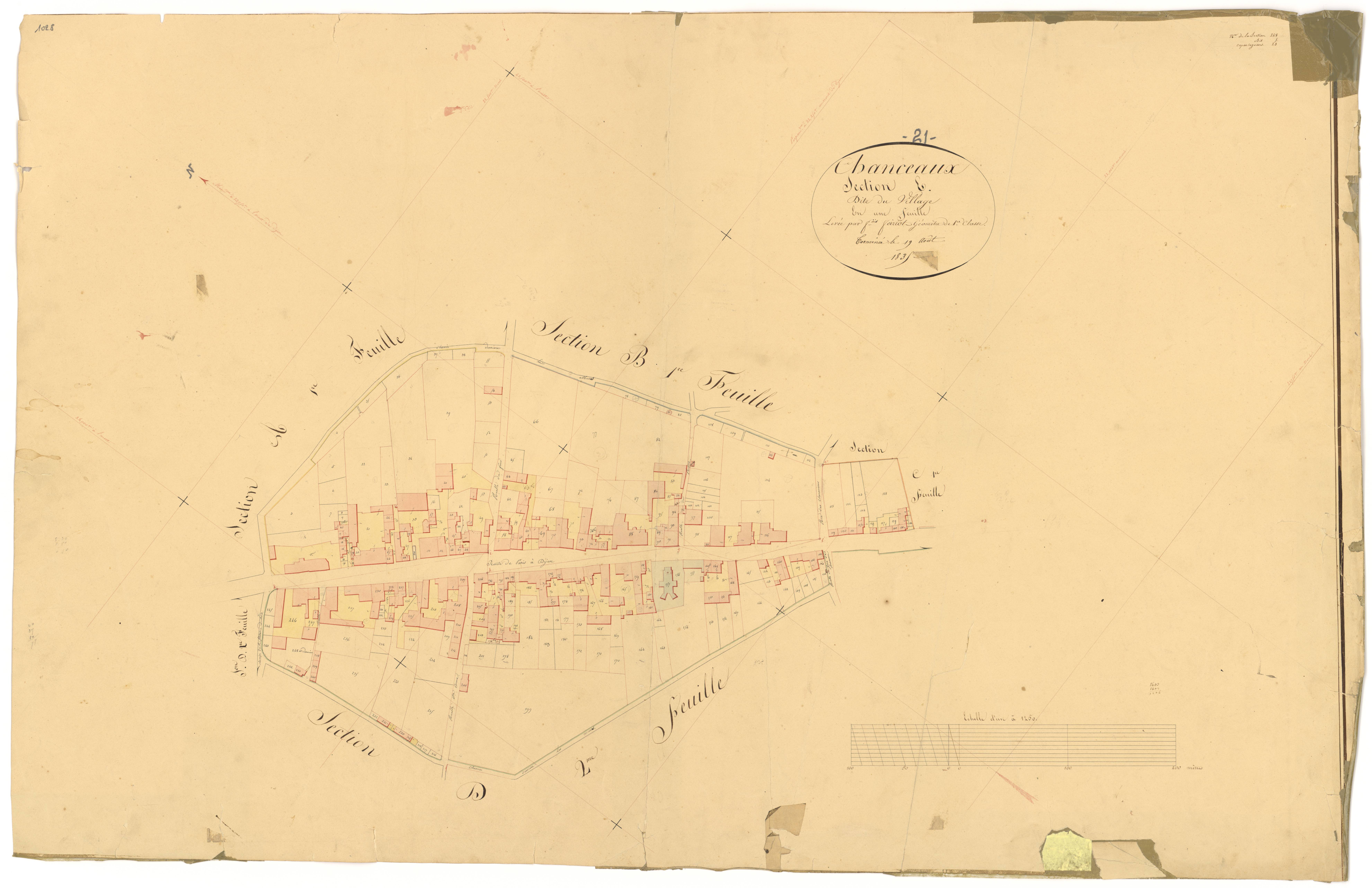 Chanceaux - Section E - 3 P PLAN 148/13