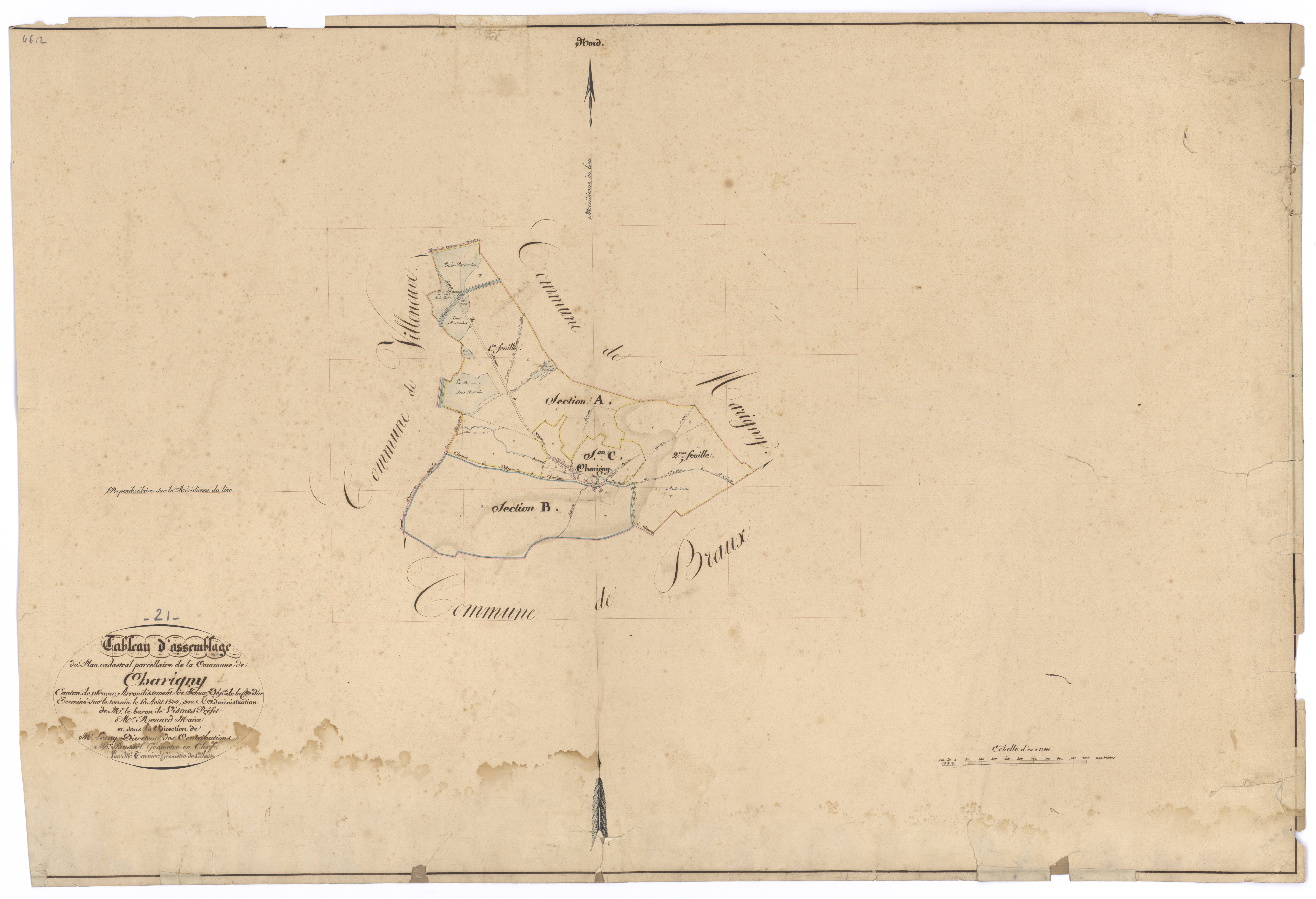 Charigny - Tableau d'assemblage - 3 P PLAN 151/1