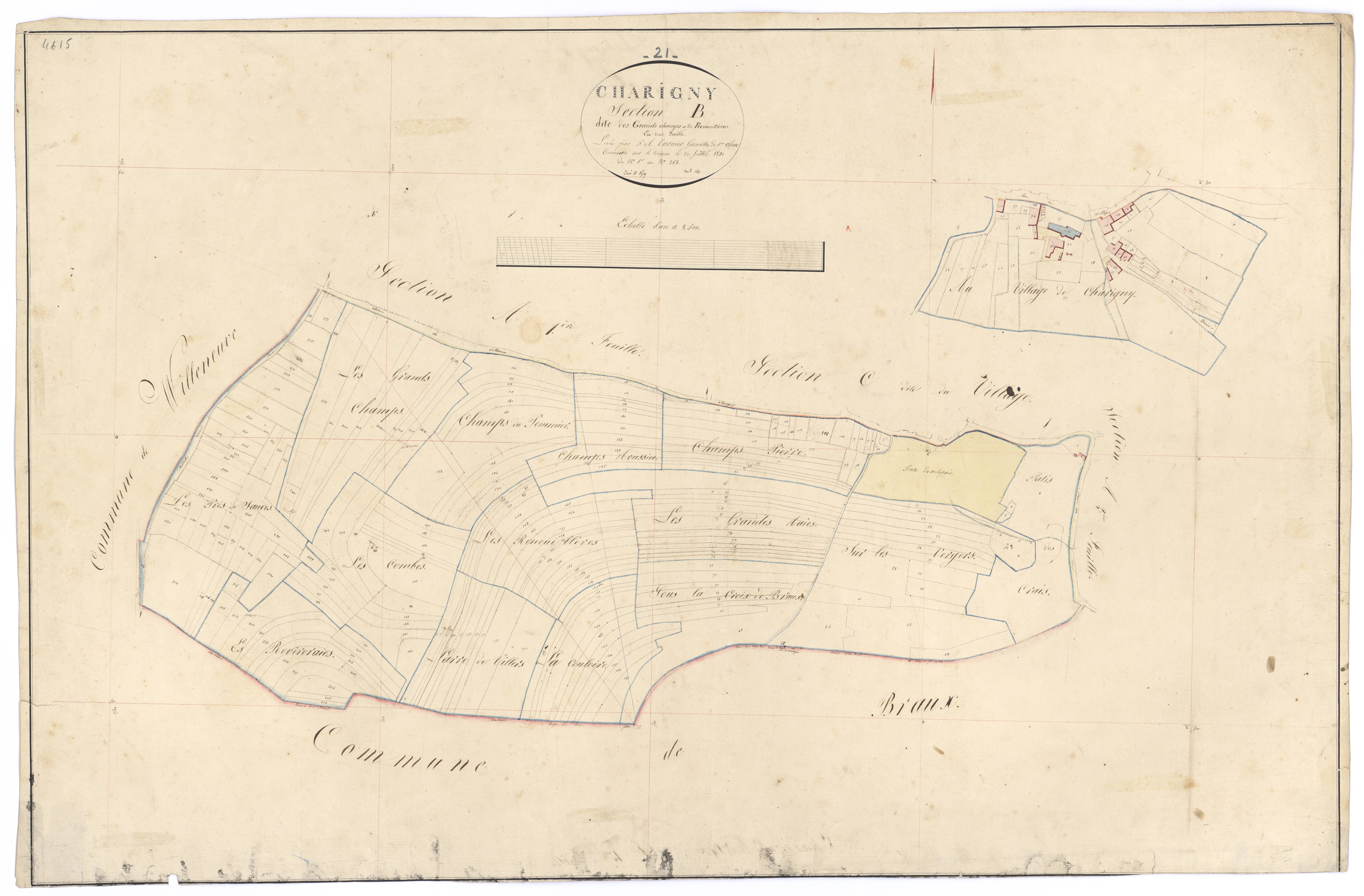 Charigny - Section B - 3 P PLAN 151/4