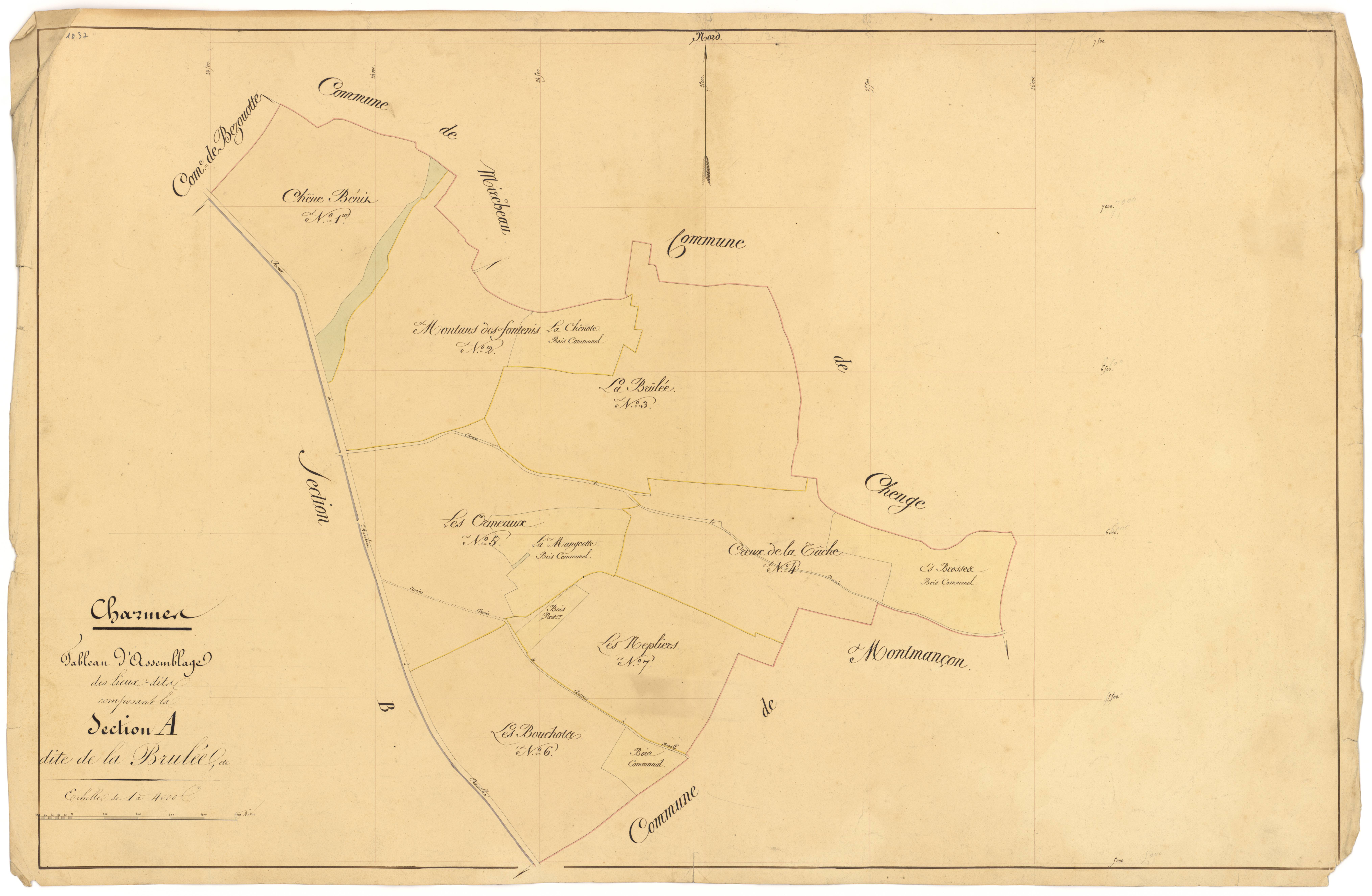 Charmes - Section A (tableau d'assemblage) - 3 P PLAN 152/2