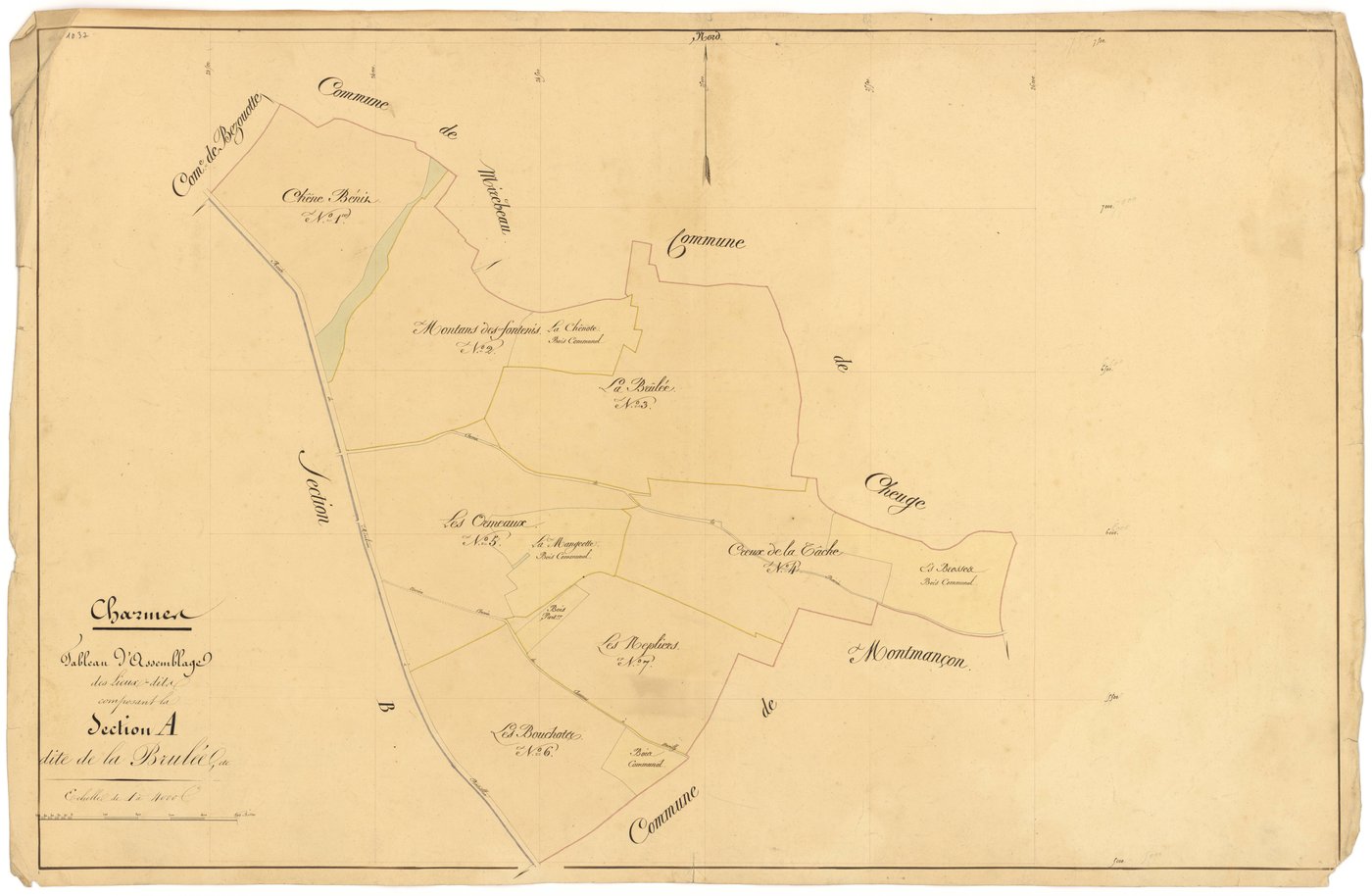 Charmes - Section A (tableau d'assemblage) - 3 P PLAN 152/2