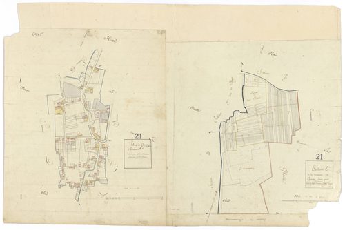 Charrey-sur-Saône - Sections E et F - 3 P PLAN 154/4