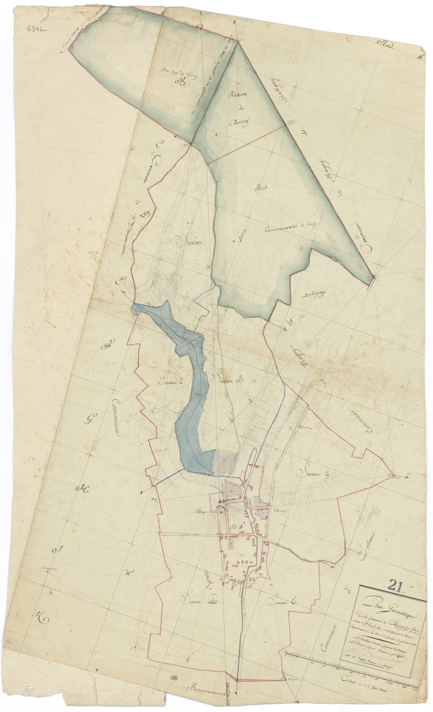 Charrey-sur-Saône - Tableau d'assemblage - 3 P PLAN 154/1