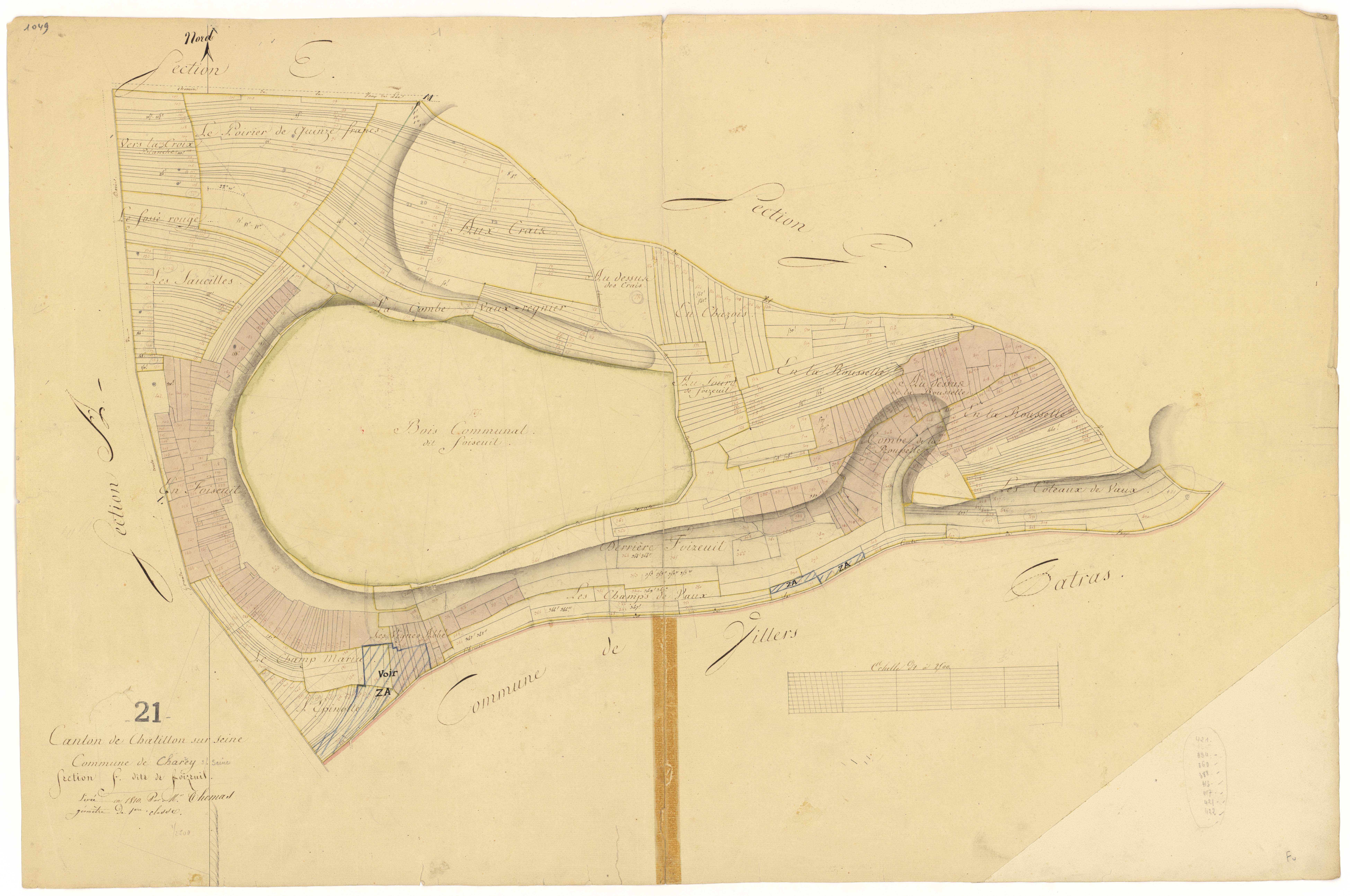 Charrey-sur-Seine - Section F - 3 P PLAN 155/5