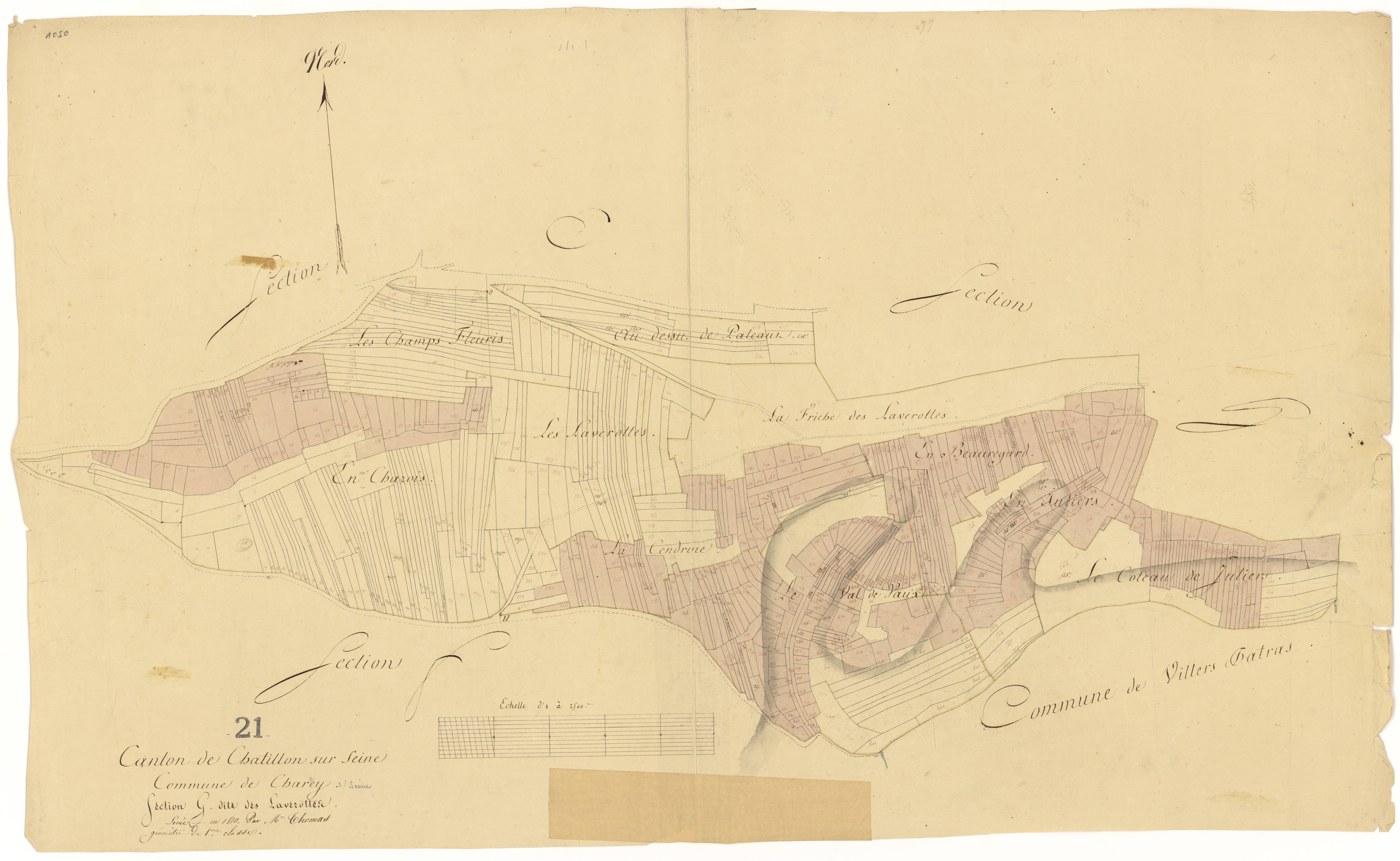 Charrey-sur-Seine - Section G - 3 P PLAN 155/6