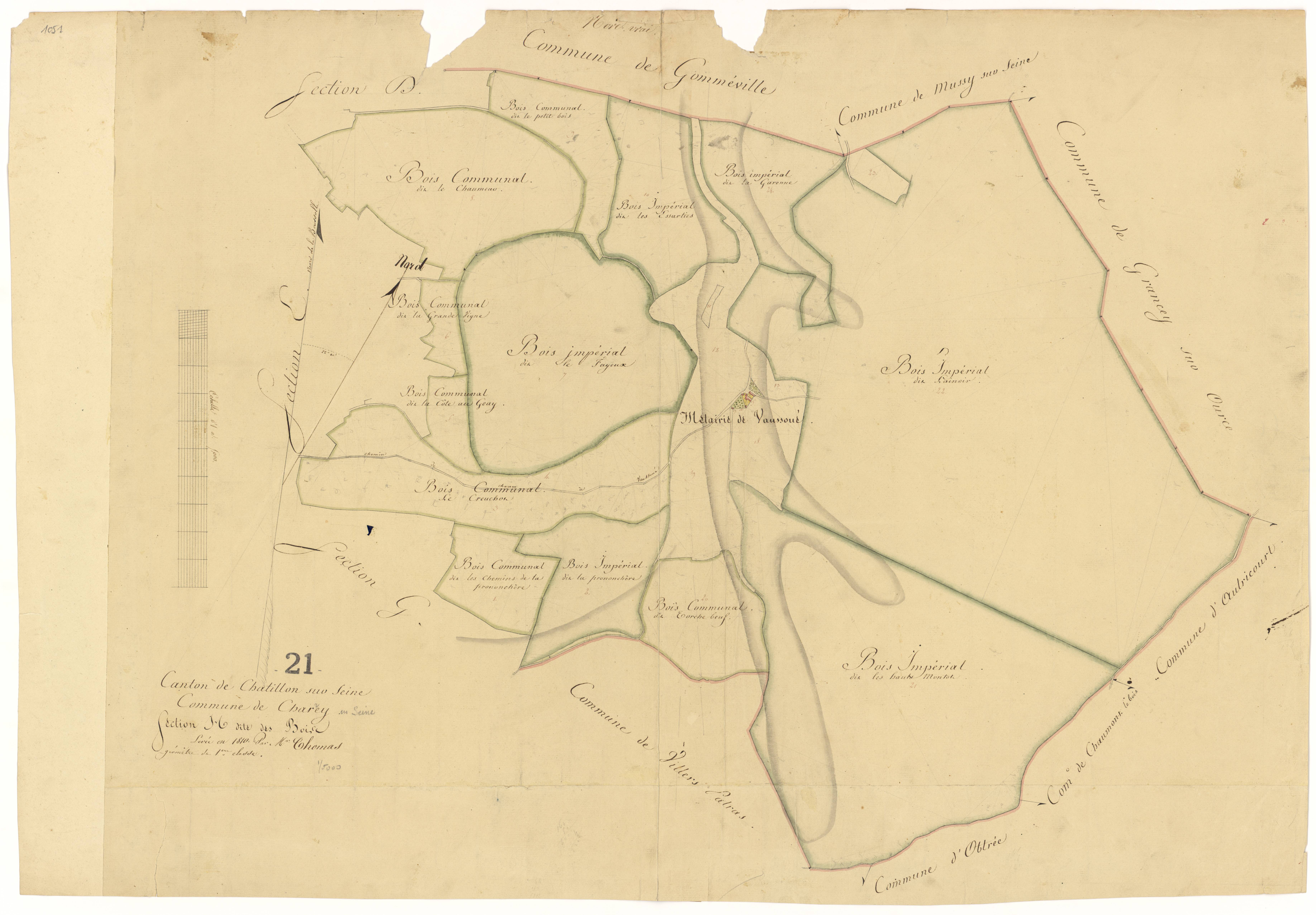 Charrey-sur-Seine - Section H - 3 P PLAN 155/7