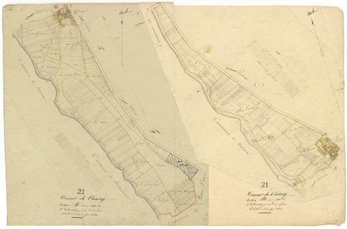Charrey-sur-Seine - Sections A et B - 3 P PLAN 155/2