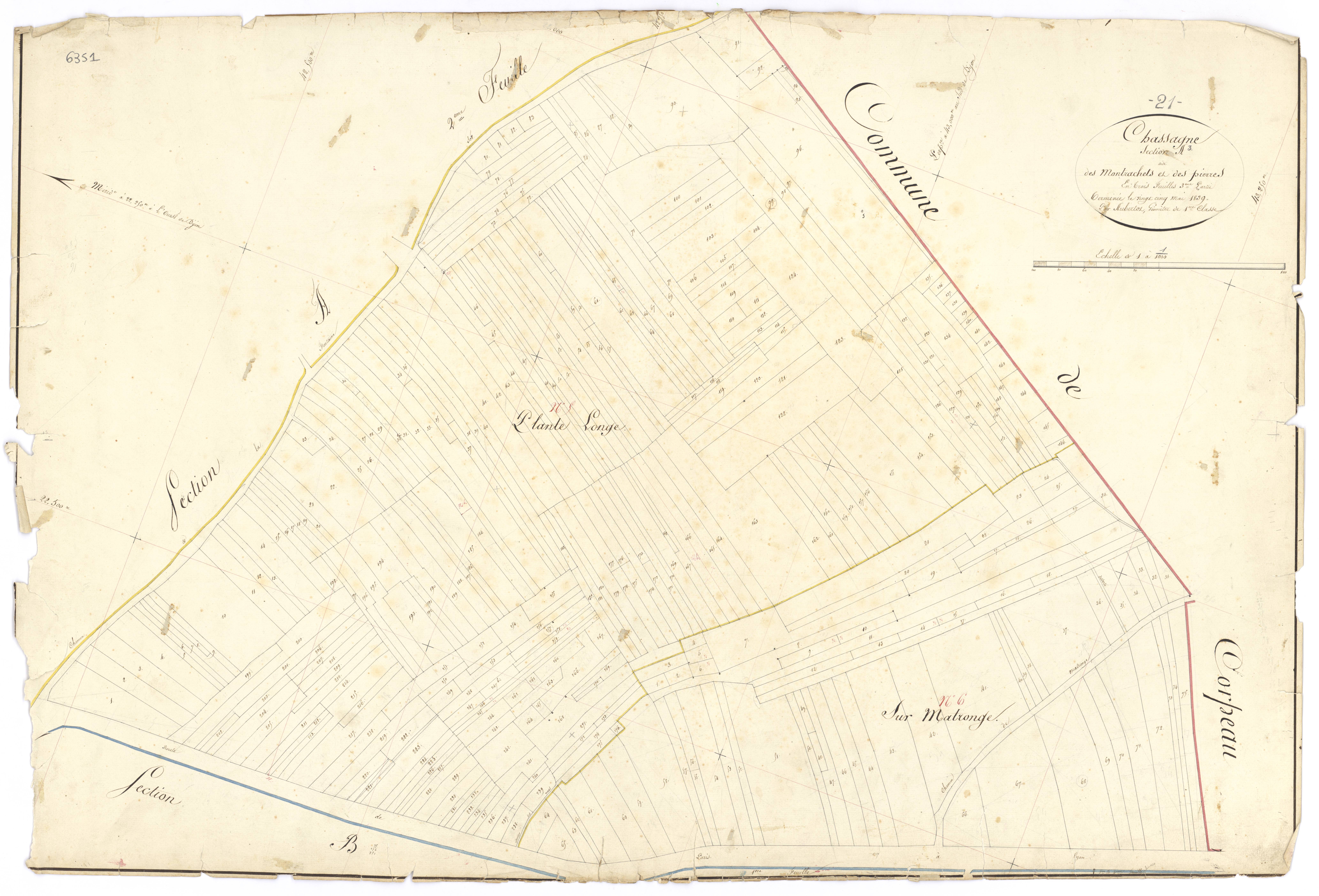 Chassagne-Montrachet - Section A3 - 3 P PLAN 156/5