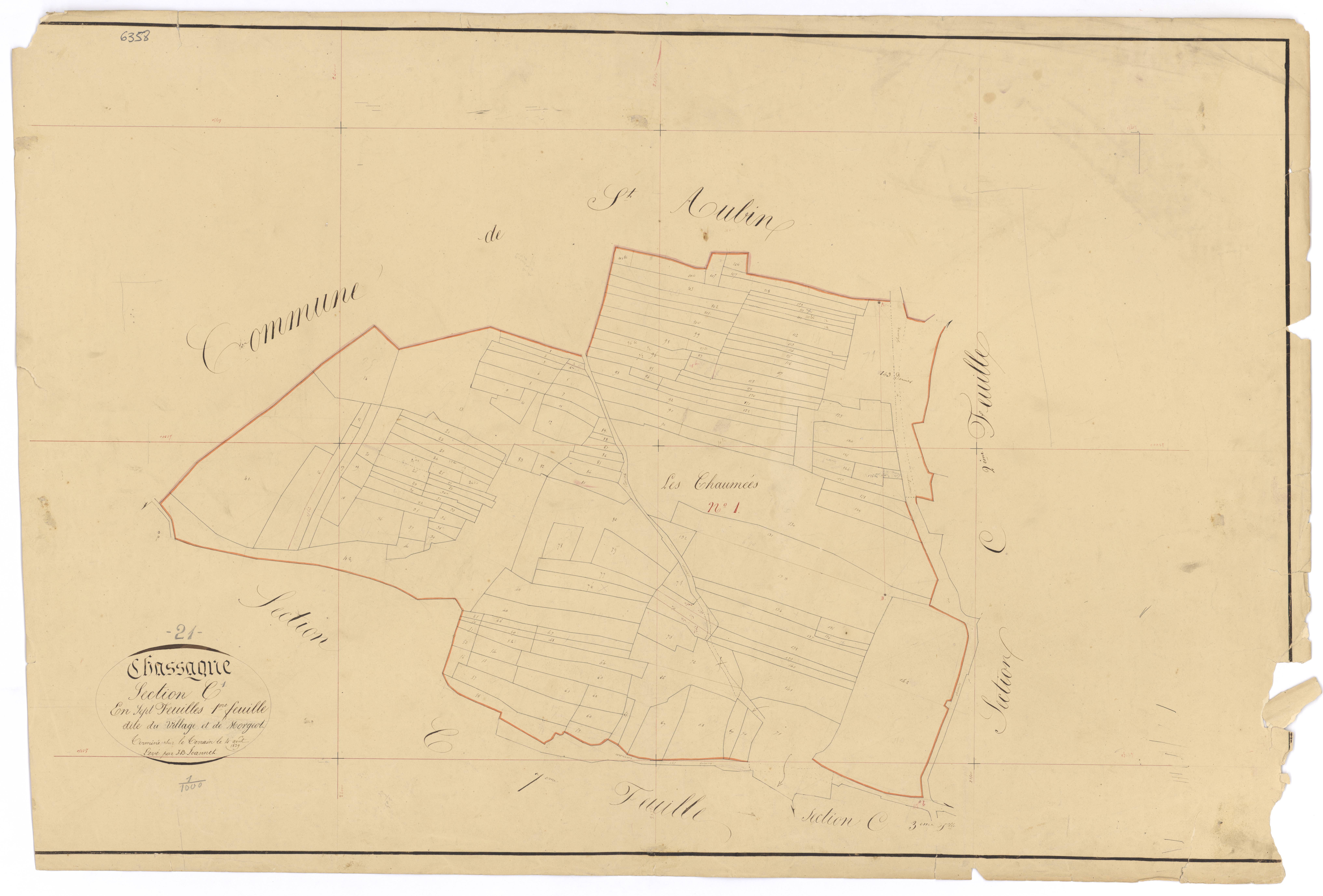 Chassagne-Montrachet - Section C1 - 3 P PLAN 156/12