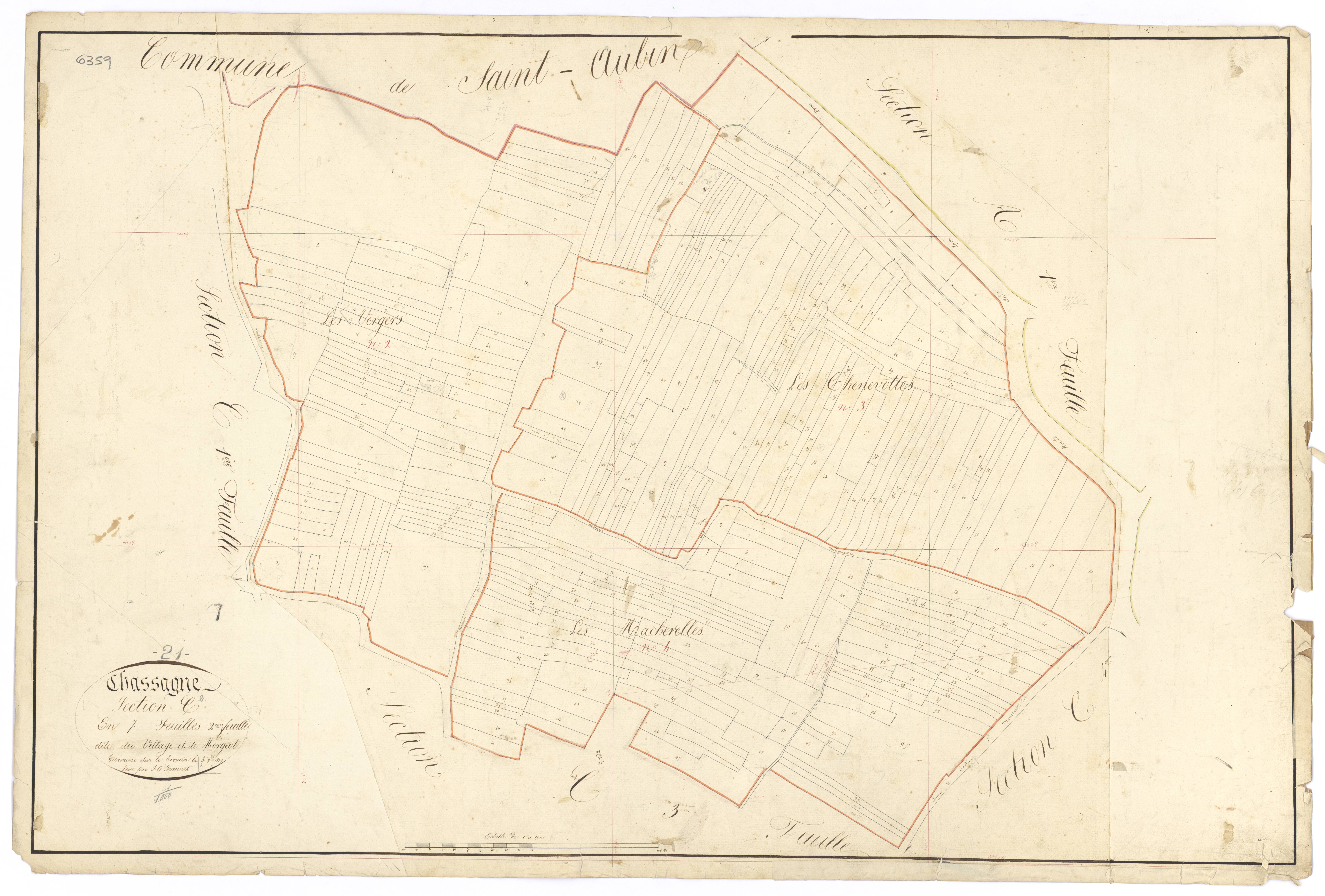 Chassagne-Montrachet - Section C2 - 3 P PLAN 156/13