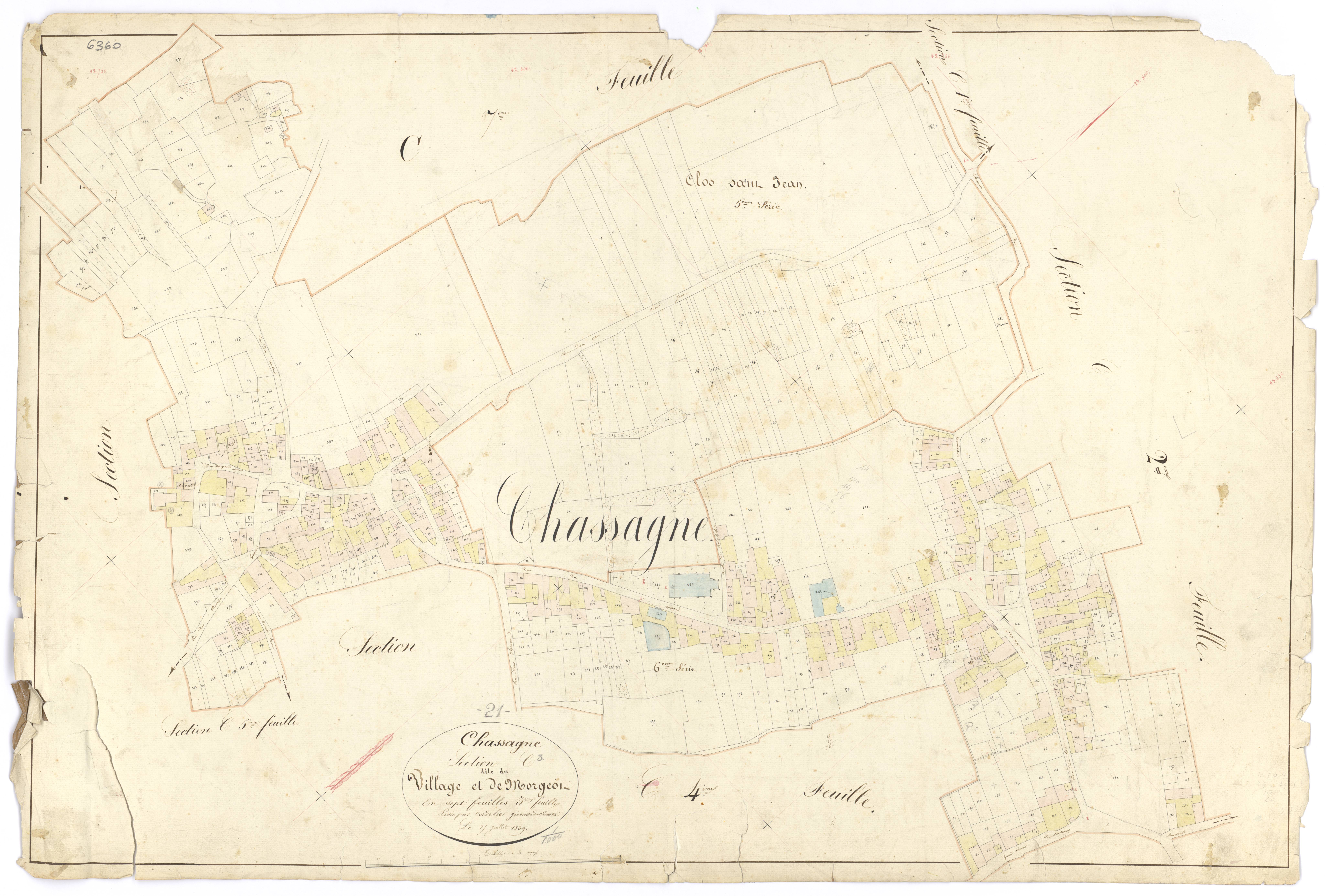 Chassagne-Montrachet - Section C3 - 3 P PLAN 156/14