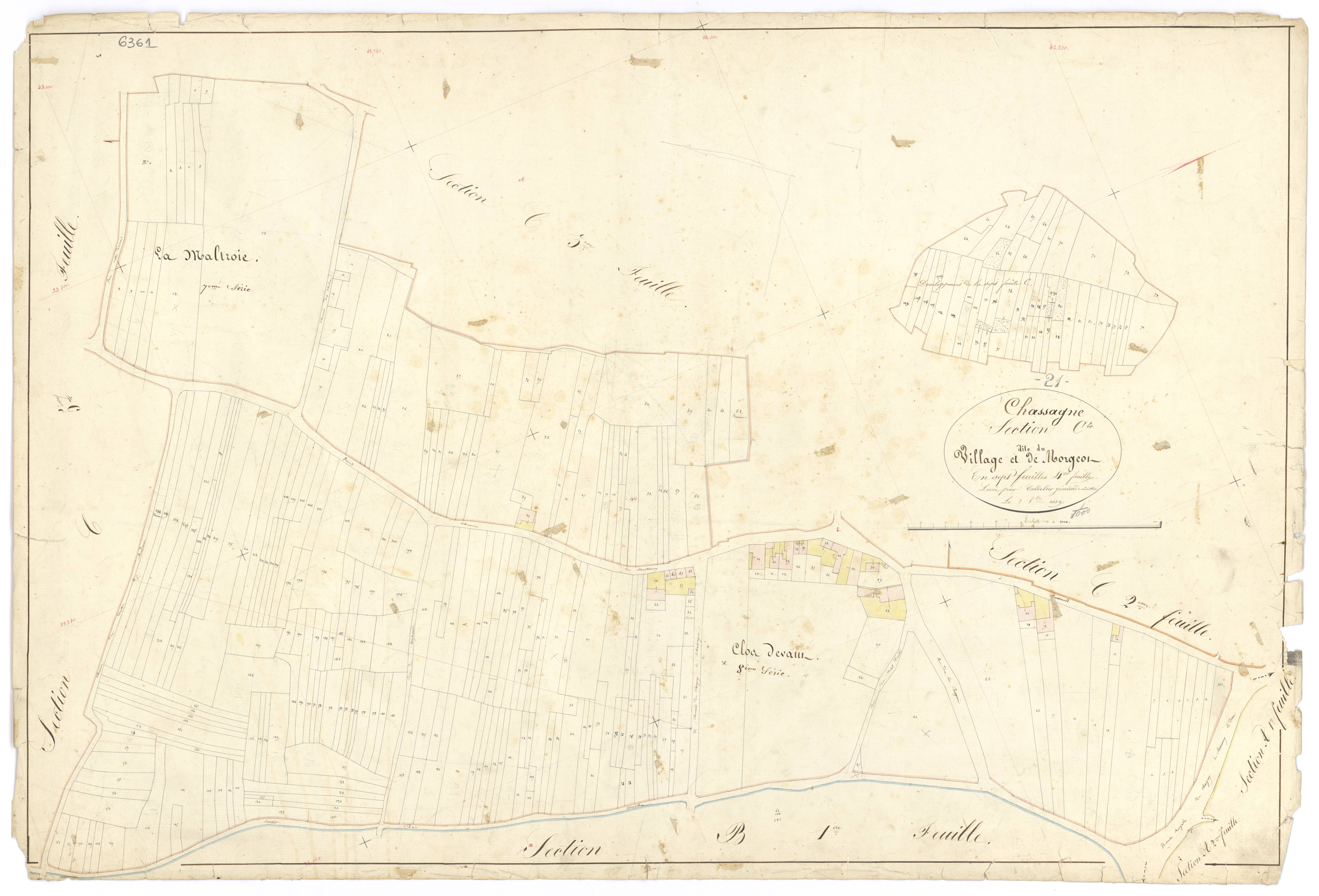 Chassagne-Montrachet - Section C4 - 3 P PLAN 156/15
