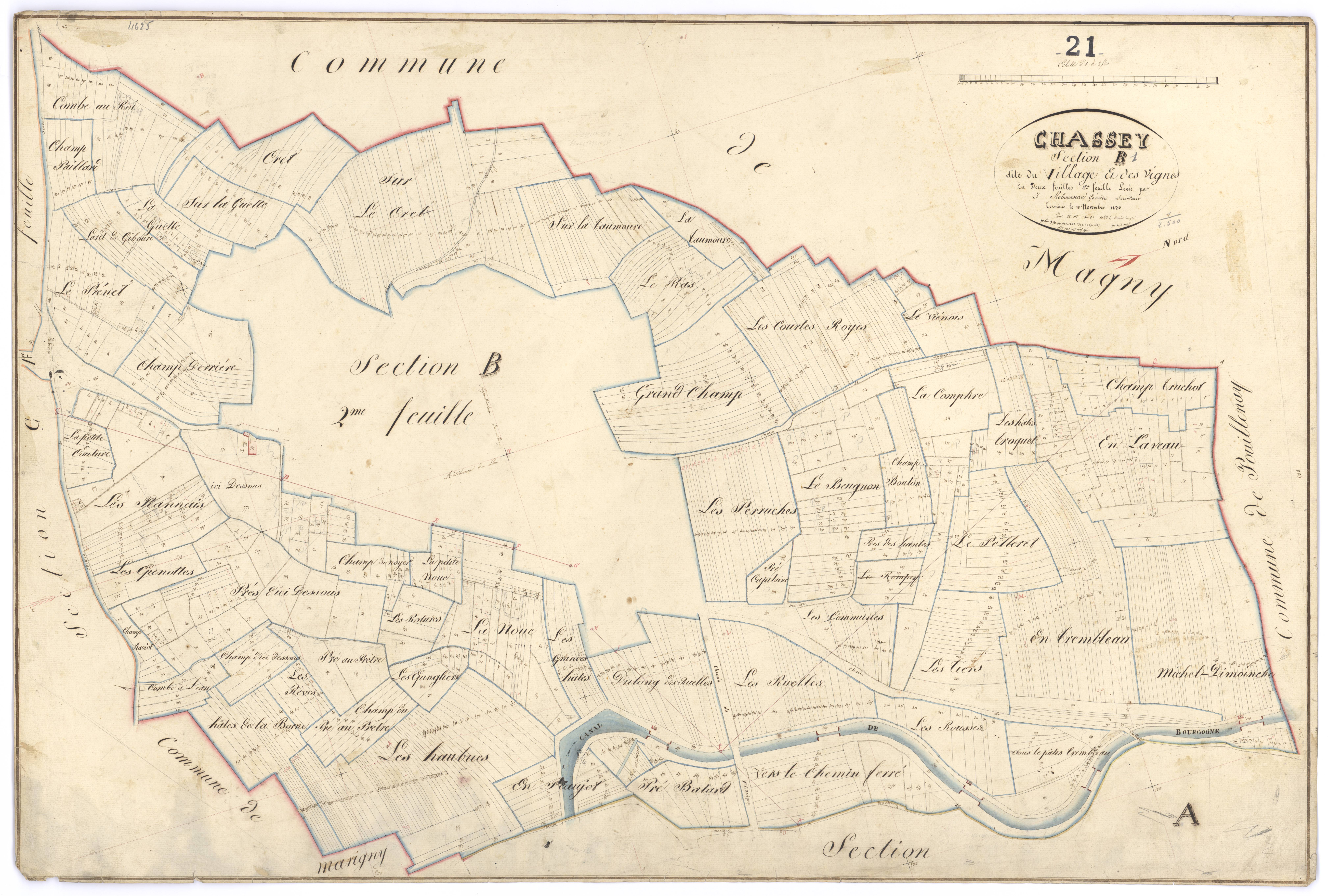Chassey - Section B1 - 3 P PLAN 157/3