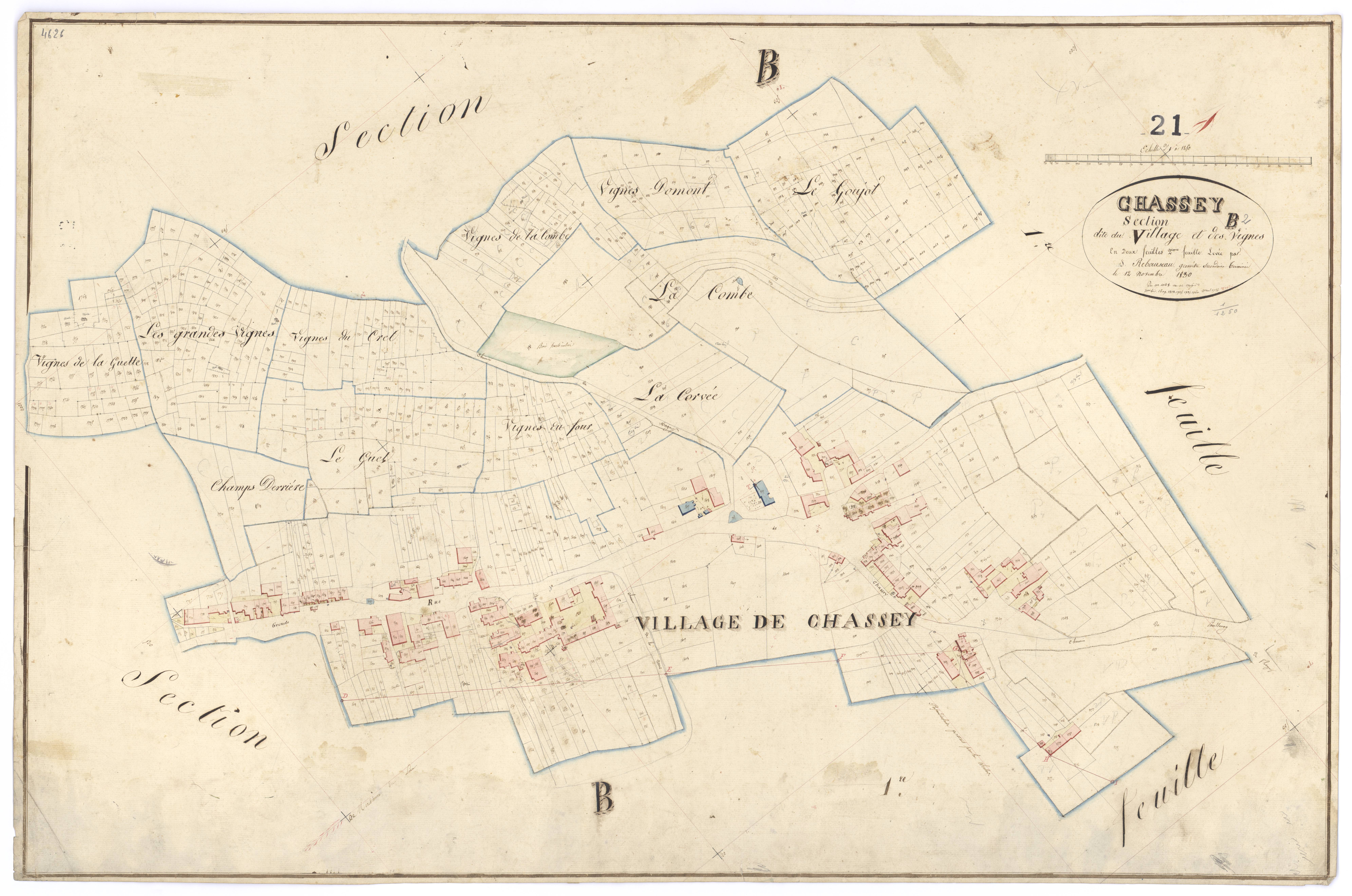 Chassey - Section B2 - 3 P PLAN 157/4