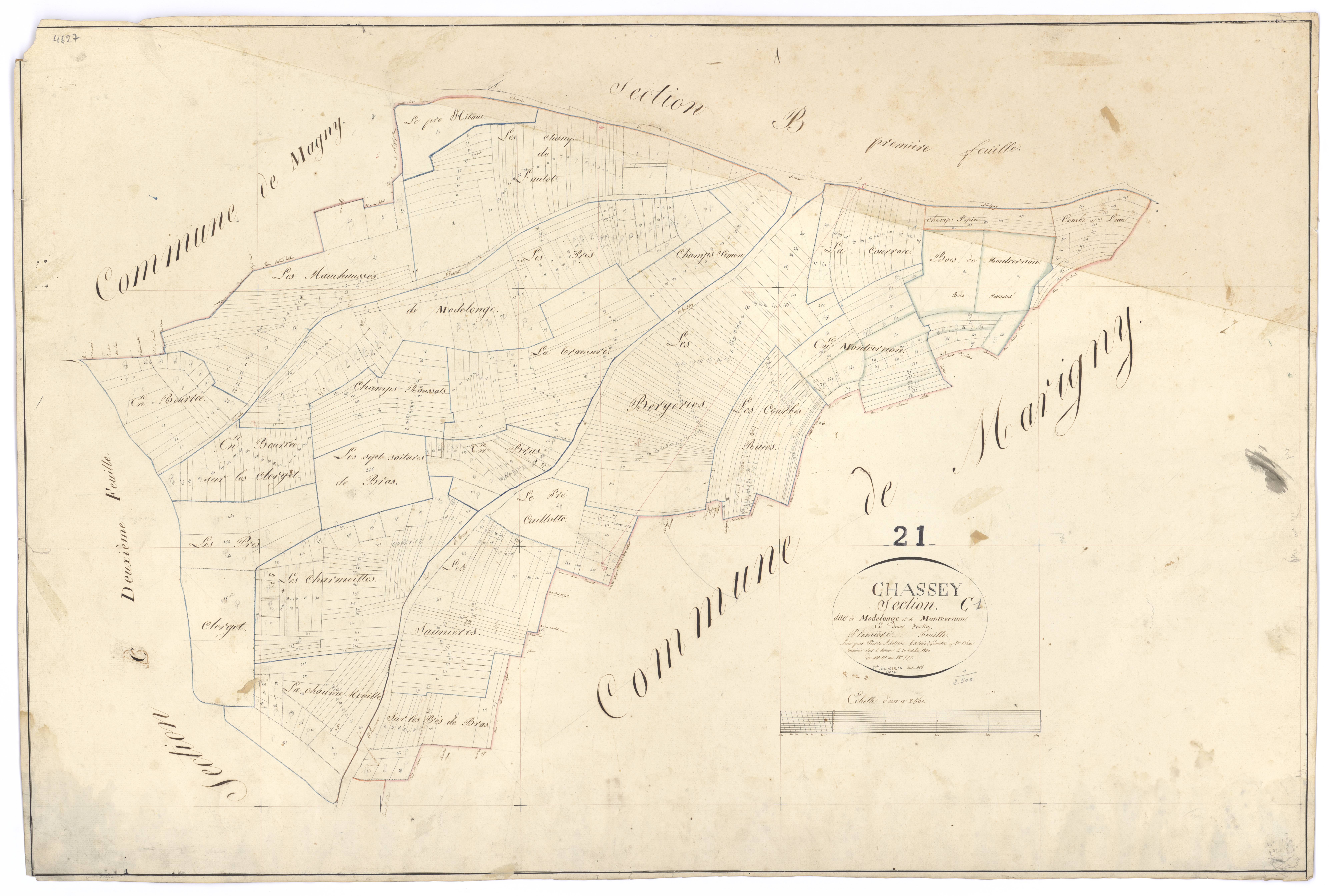 Chassey - Section C1 - 3 P PLAN 157/5