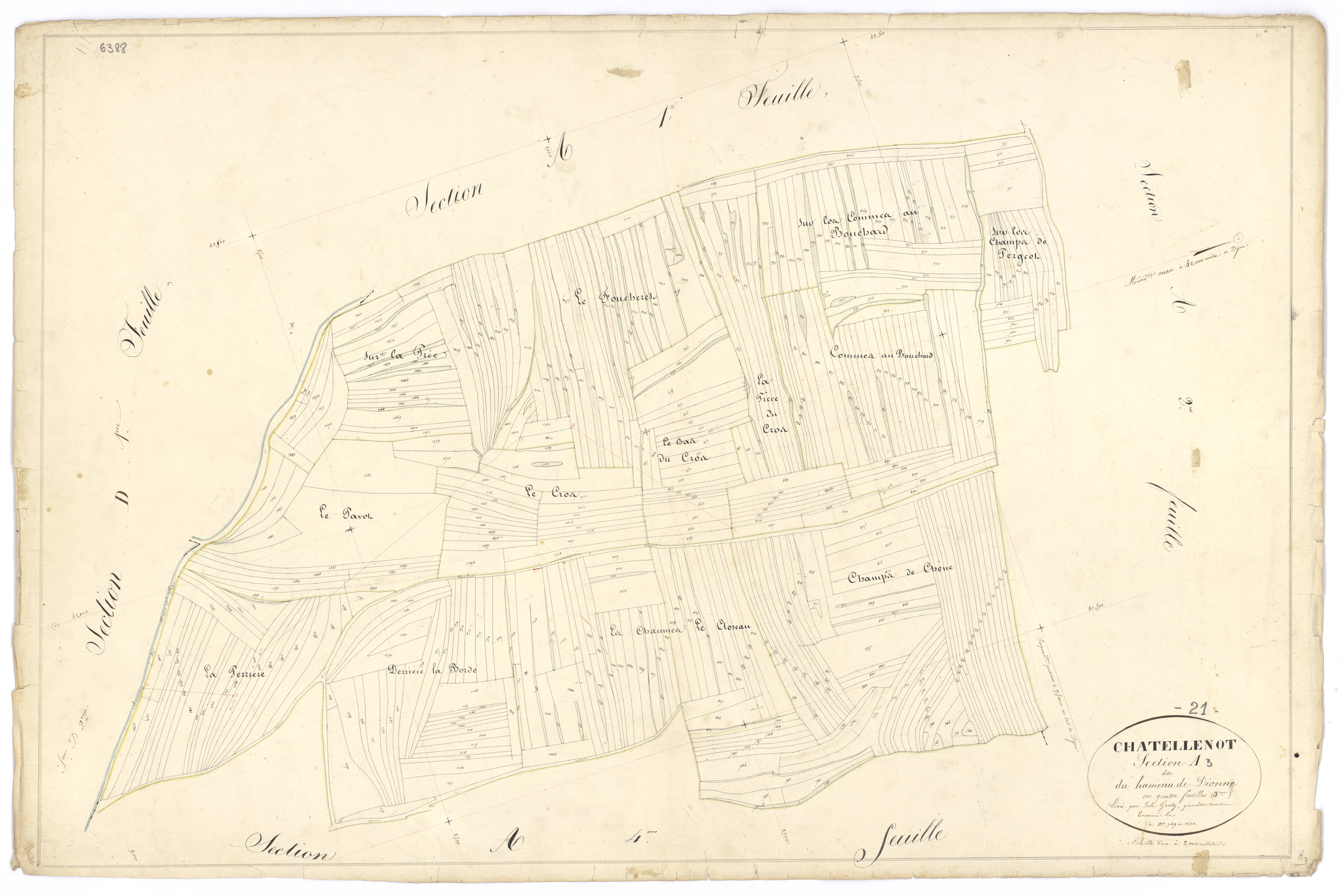 Châtellenot - Section A3 - 3 P PLAN 160/4